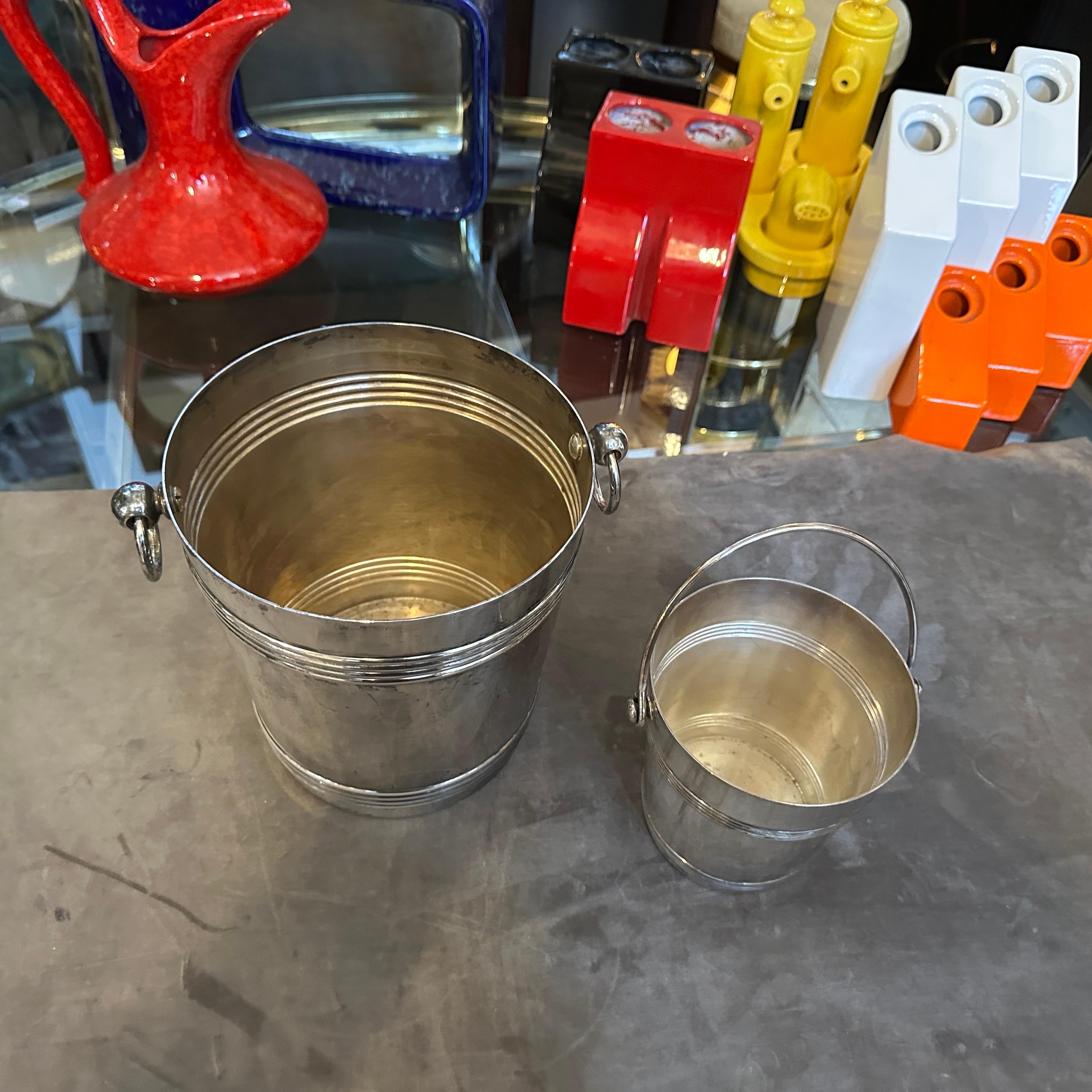1950s Mid-Century Modern Set of Wine Cooler and Ice Bucket by Gallia Christofle 6