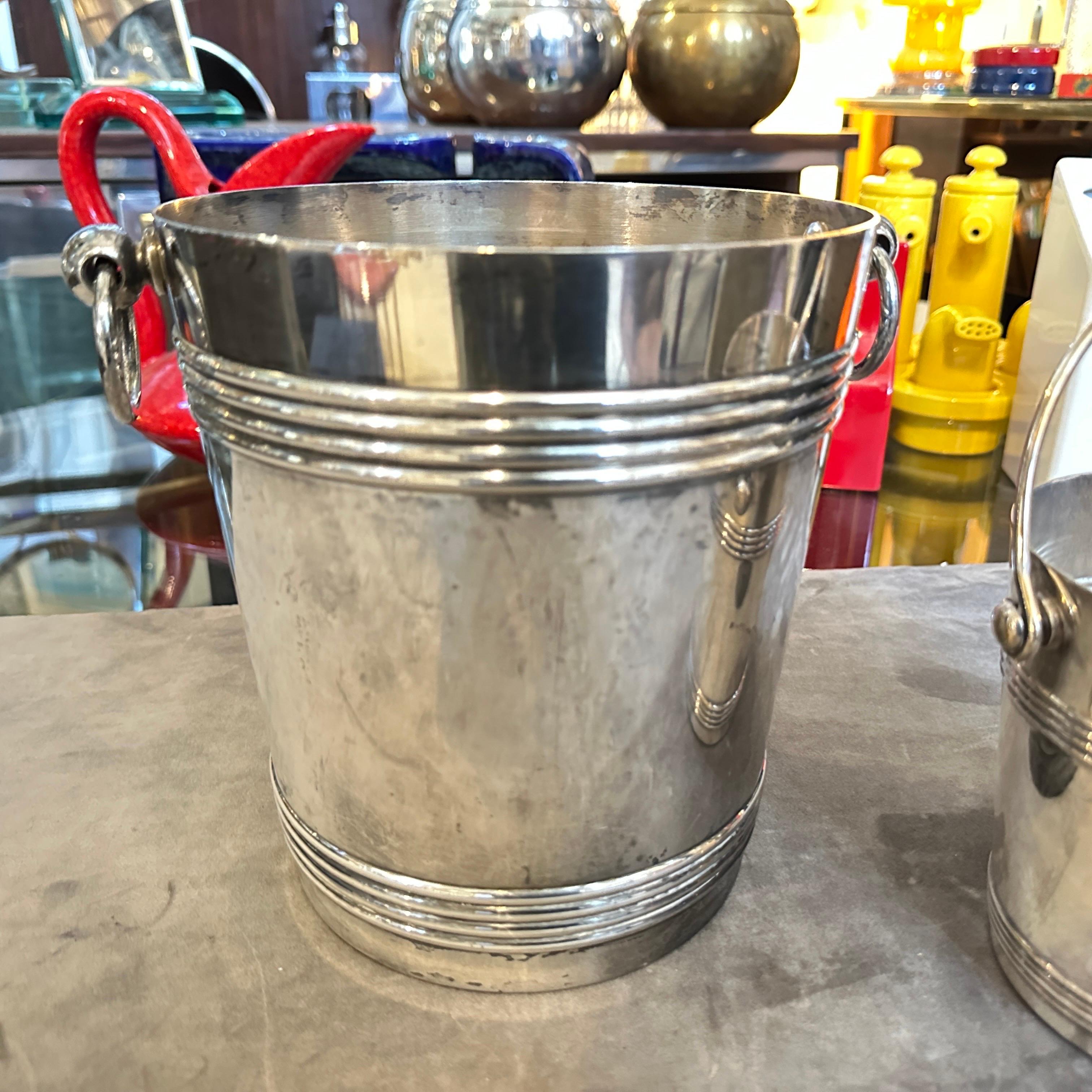 1950s Mid-Century Modern Set of Wine Cooler and Ice Bucket by Gallia Christofle 7