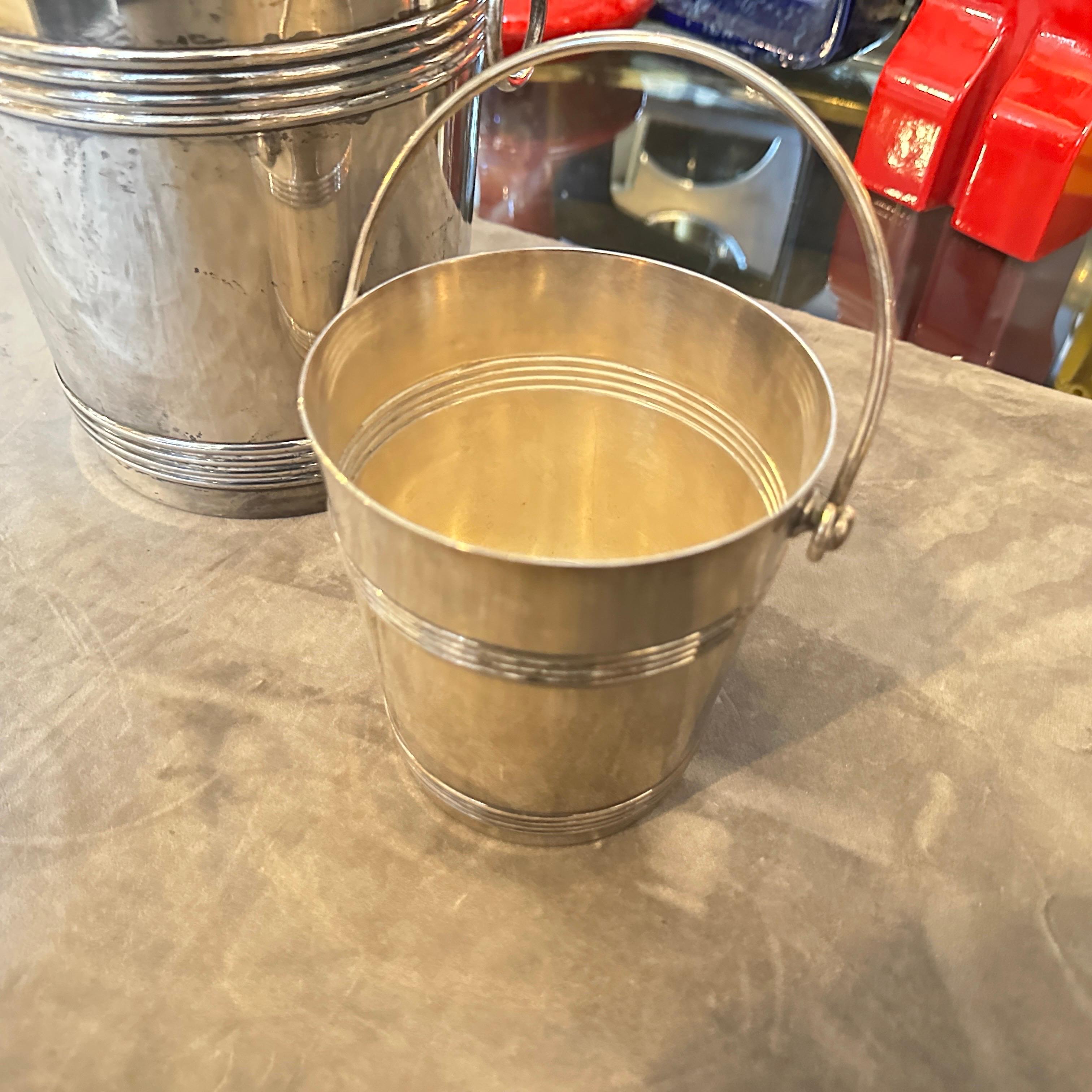 1950s Mid-Century Modern Set of Wine Cooler and Ice Bucket by Gallia Christofle 4