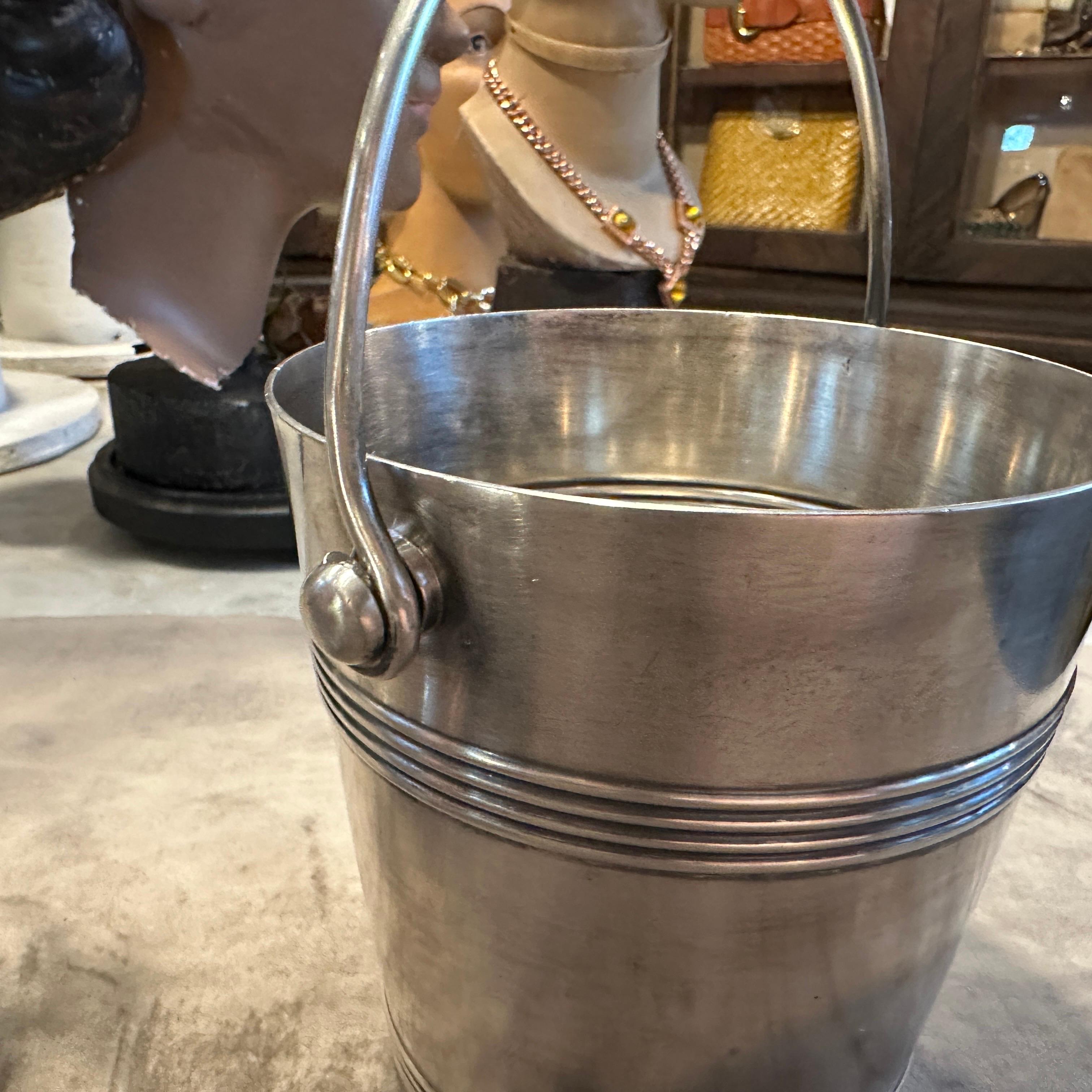 1950s Mid-Century Modern Set of Wine Cooler and Ice Bucket by Gallia Christofle For Sale 3