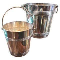 1950s Mid-Century Modern Set of Wine Cooler and Ice Bucket by Gallia Christofle