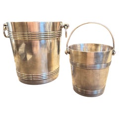 1950s Mid-Century Modern Set of Wine Cooler and Ice Bucket by Gallia Christofle
