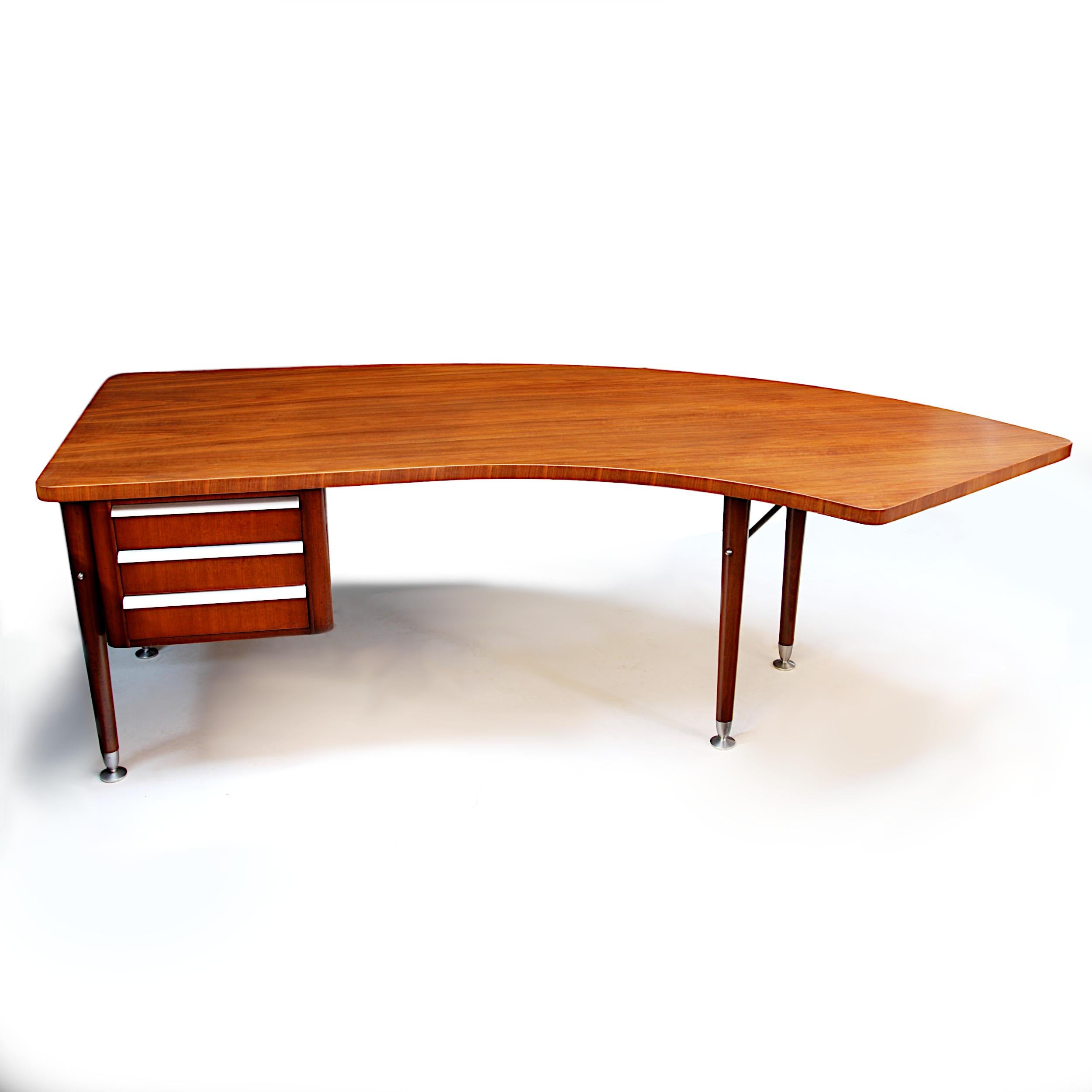 mid century boomerang desk