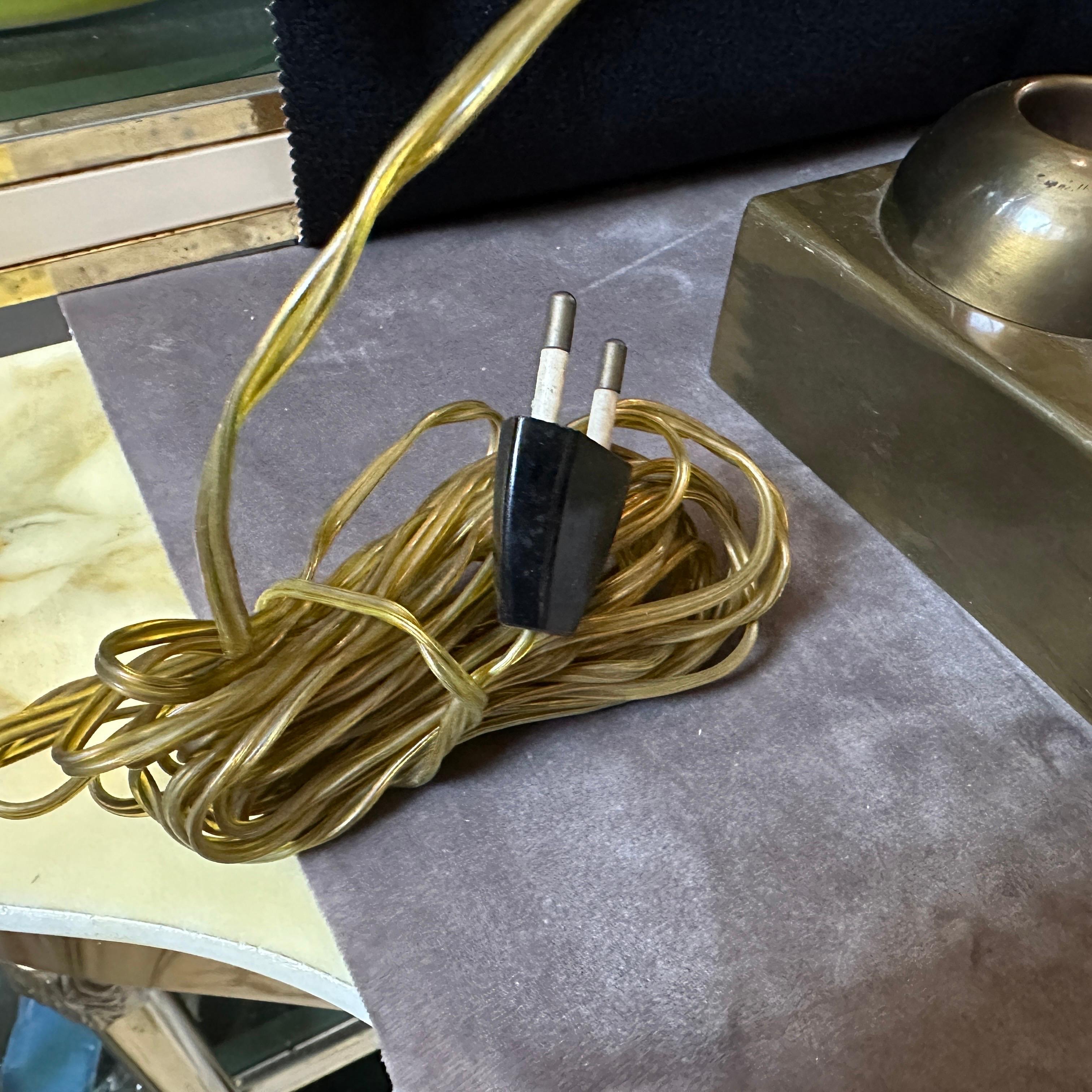 1950s Mid-Century Modern Massiv Messing Italienisch Schreibtischlampe im Zustand „Gut“ im Angebot in Aci Castello, IT