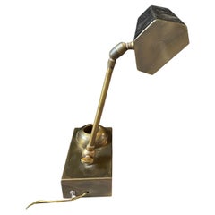 1950s Mid-Century Modern Solid Brass Italian Desk Lamp