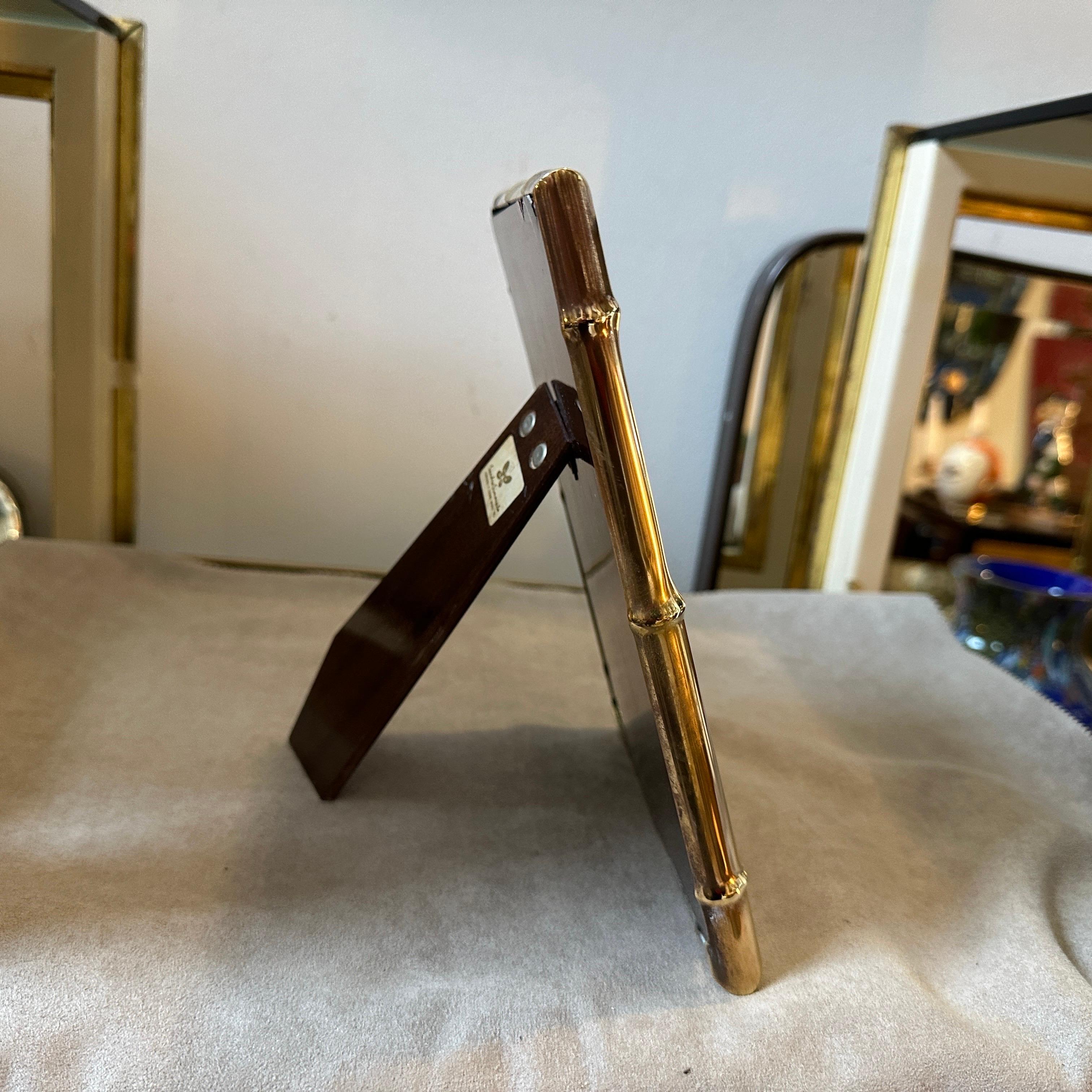 1950s Mid-Century Modern Solid Brass italian Picture Frame For Sale 1