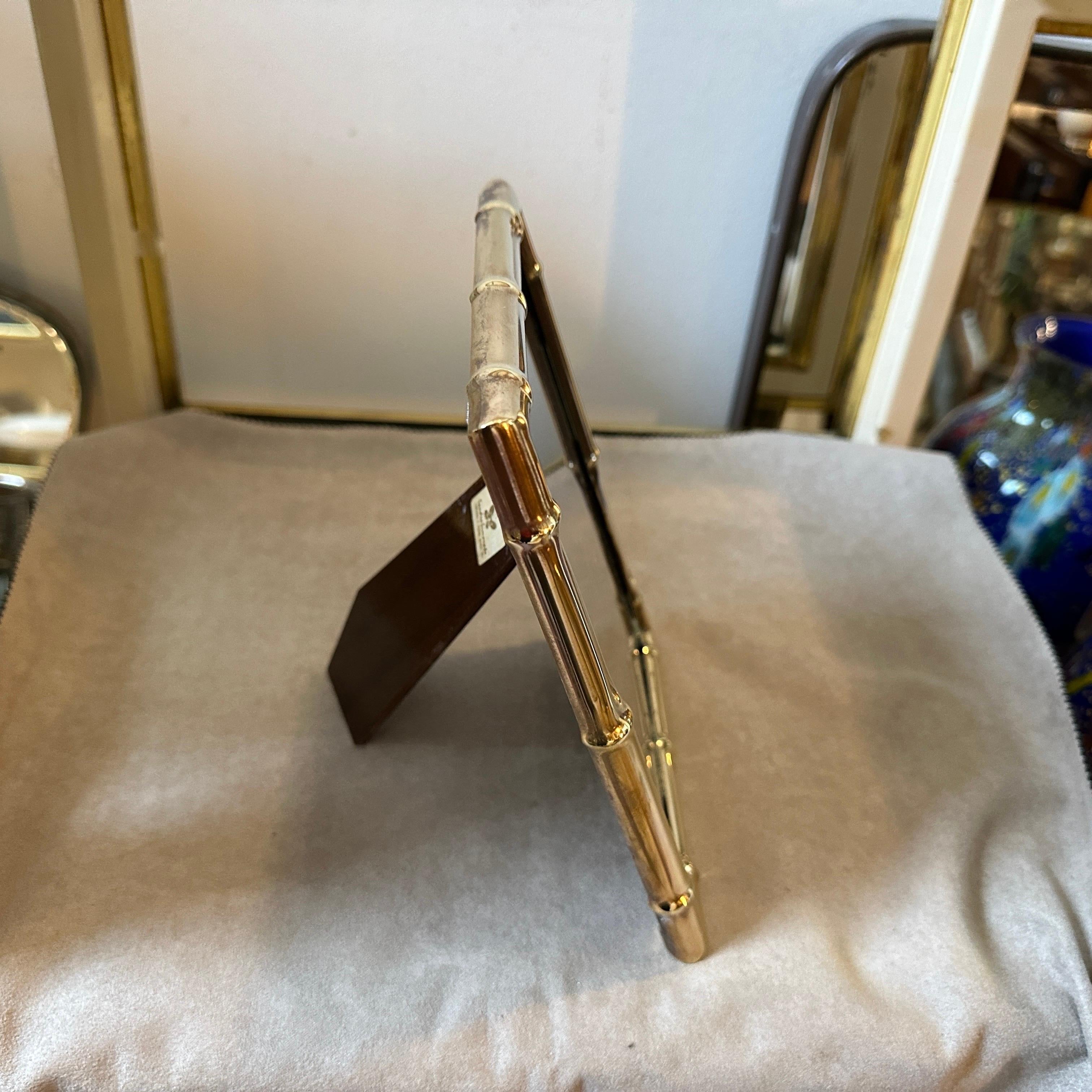 1950s Mid-Century Modern Solid Brass italian Picture Frame For Sale 2