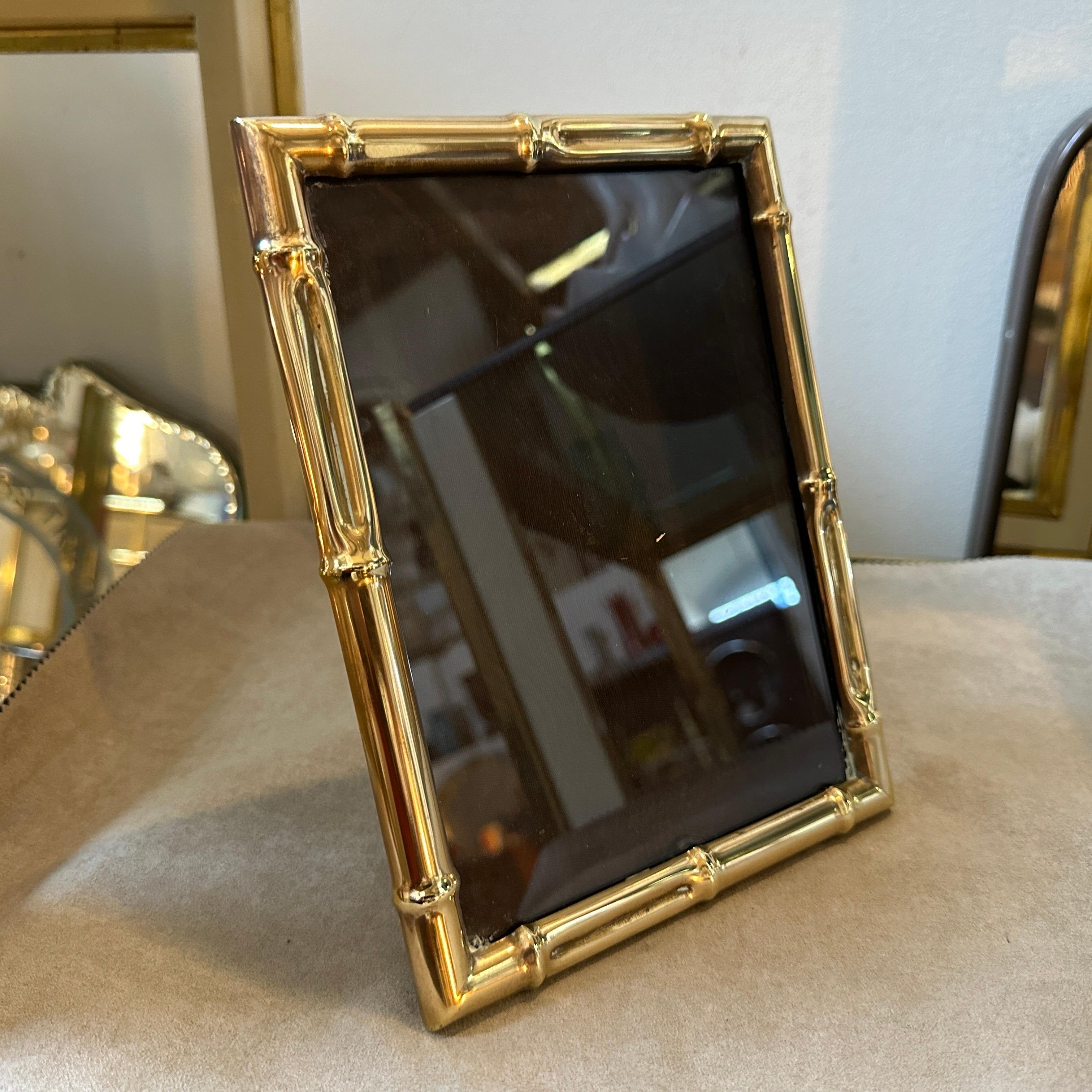 1950s Mid-Century Modern Solid Brass italian Picture Frame For Sale 3