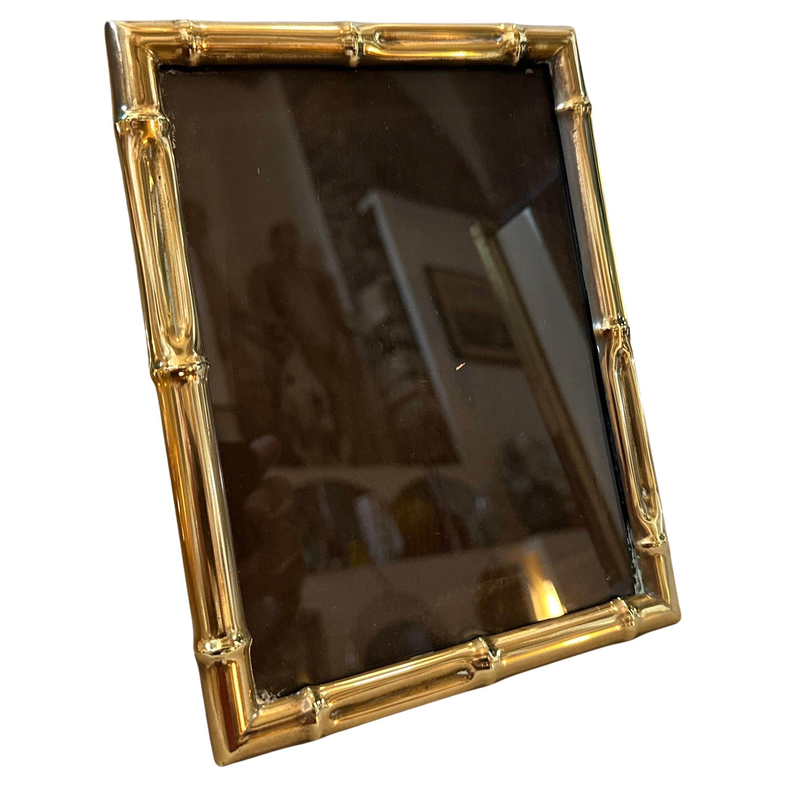 1950s Mid-Century Modern Solid Brass italian Picture Frame