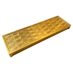 1950s Mid-Century Modern Solid Brass Rectangular Italian Cigarette Box