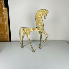 Schwedische Pferdfigur aus Messing, Mid-Century Modern, 1950er Jahre