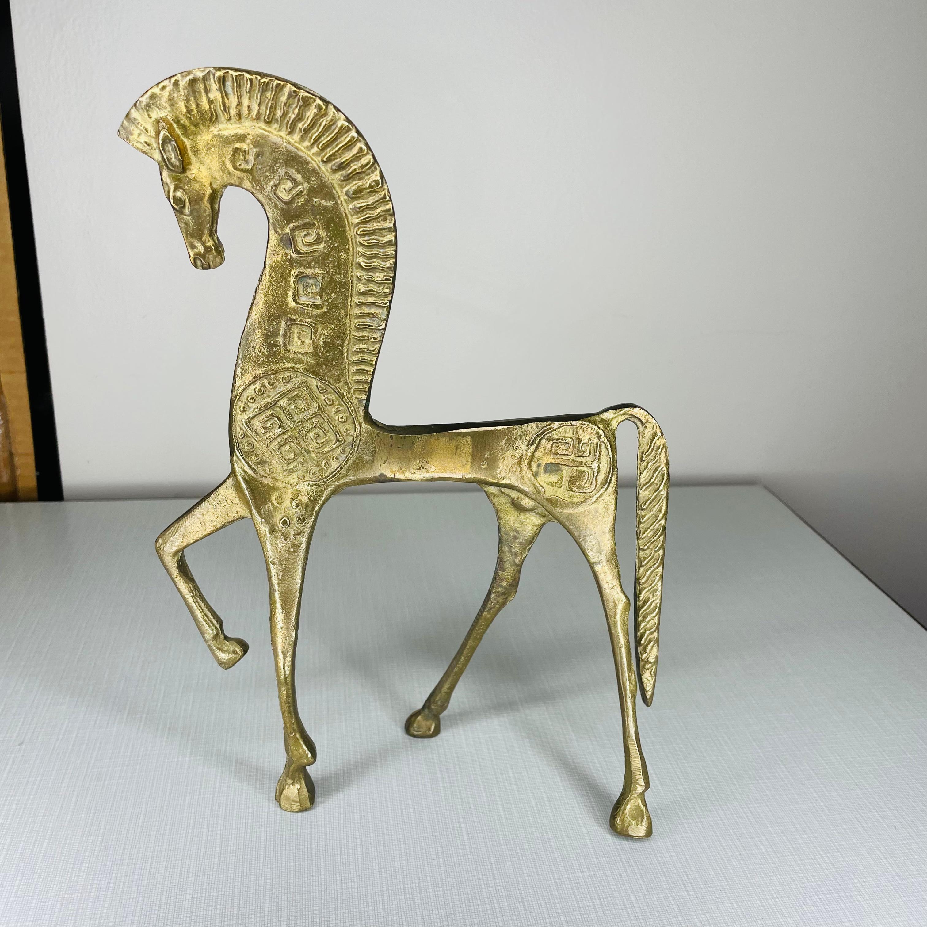 1950s Mid-Century Modern Swedish Brass Horse Figure In Good Condition In Cordova, SC