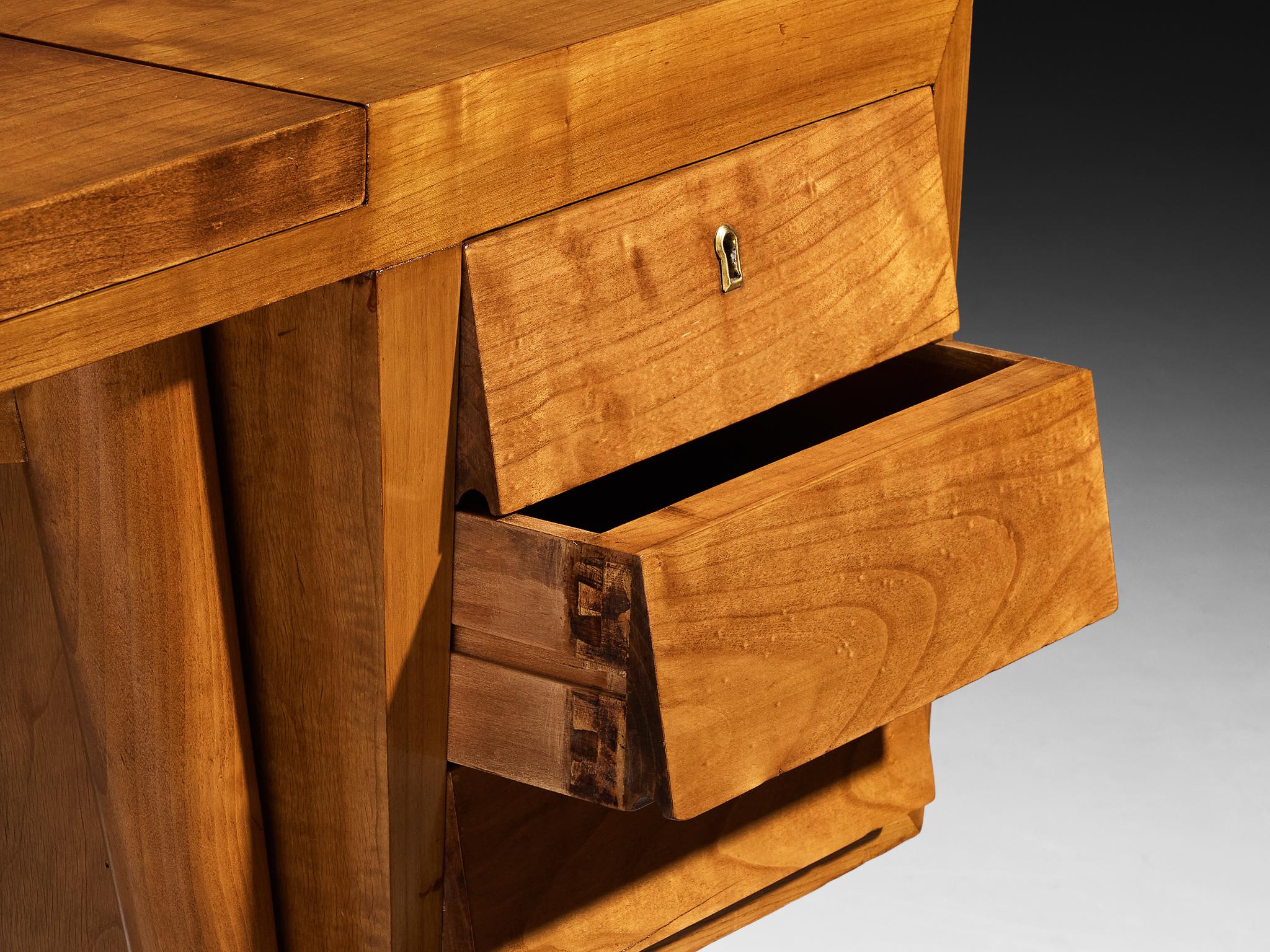Table de toilette en cerisier des années 1950 The Moderns avec miroir en vente 5