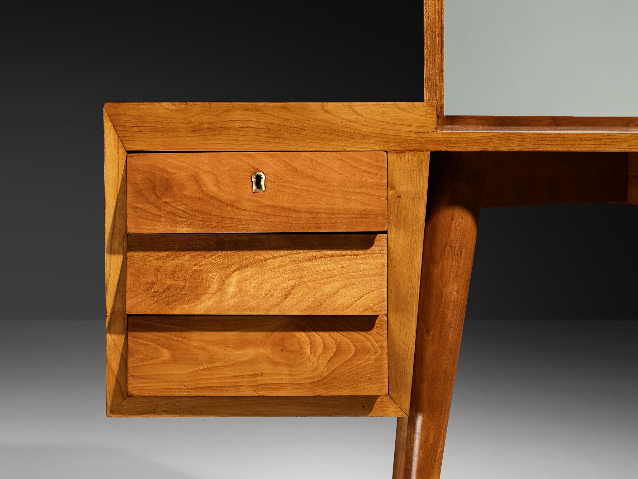 italien Table de toilette en cerisier des années 1950 The Moderns avec miroir en vente