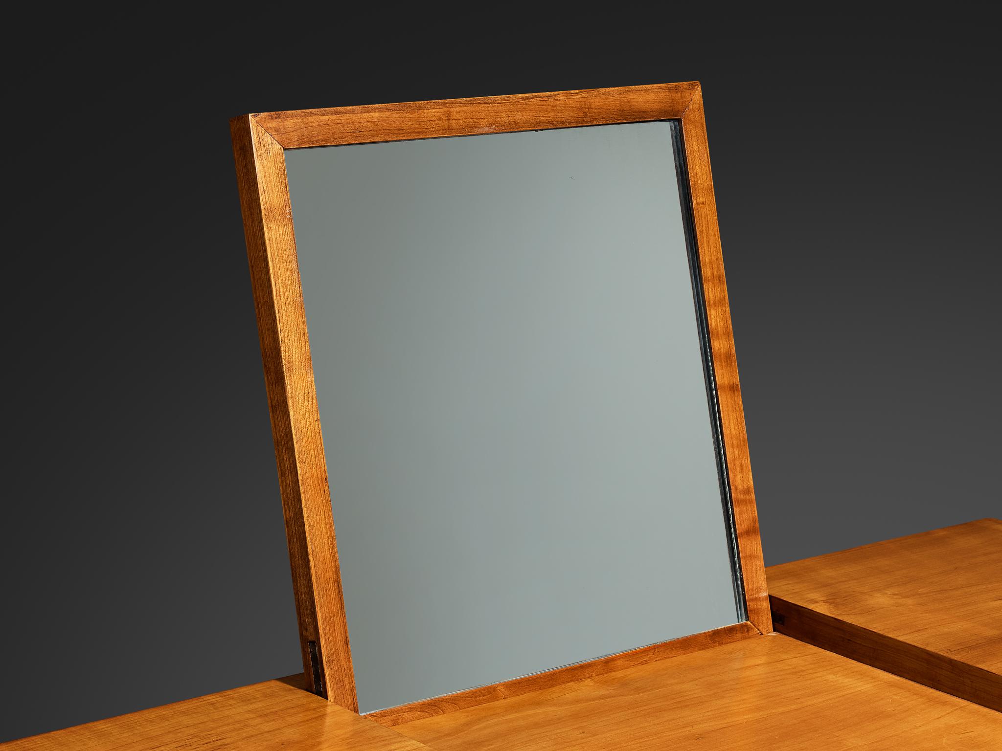 Milieu du XXe siècle Table de toilette en cerisier des années 1950 The Moderns avec miroir en vente