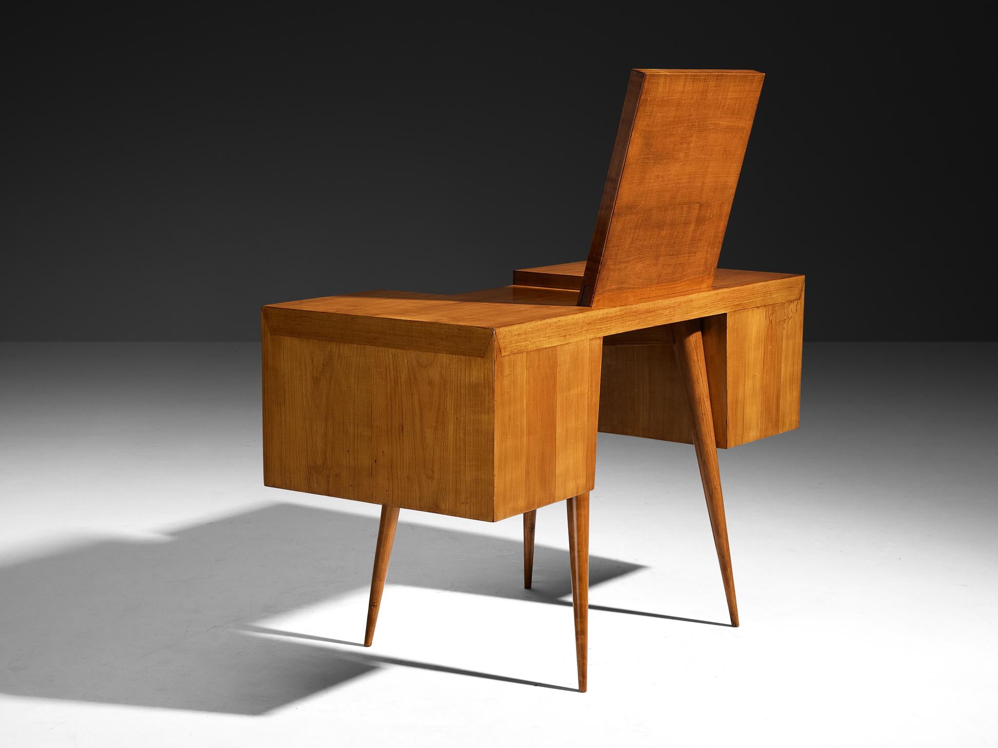 Miroir Table de toilette en cerisier des années 1950 The Moderns avec miroir en vente