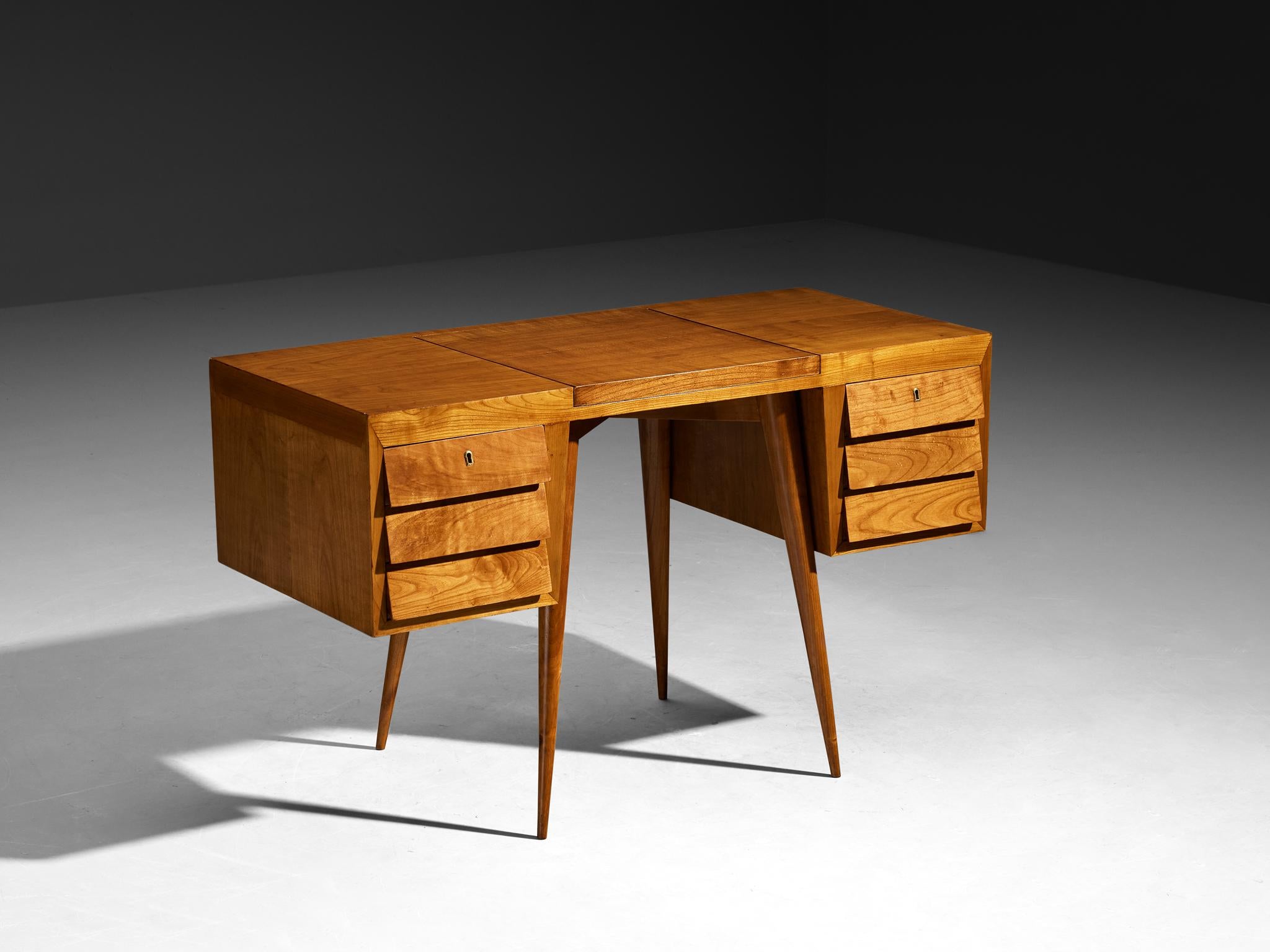 Table de toilette en cerisier des années 1950 The Moderns avec miroir en vente 1