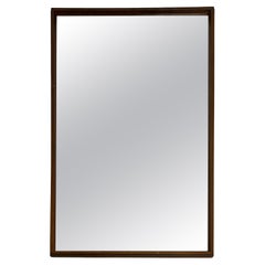1950s Mid-century Modern Walnut Beveled Wall Mirror