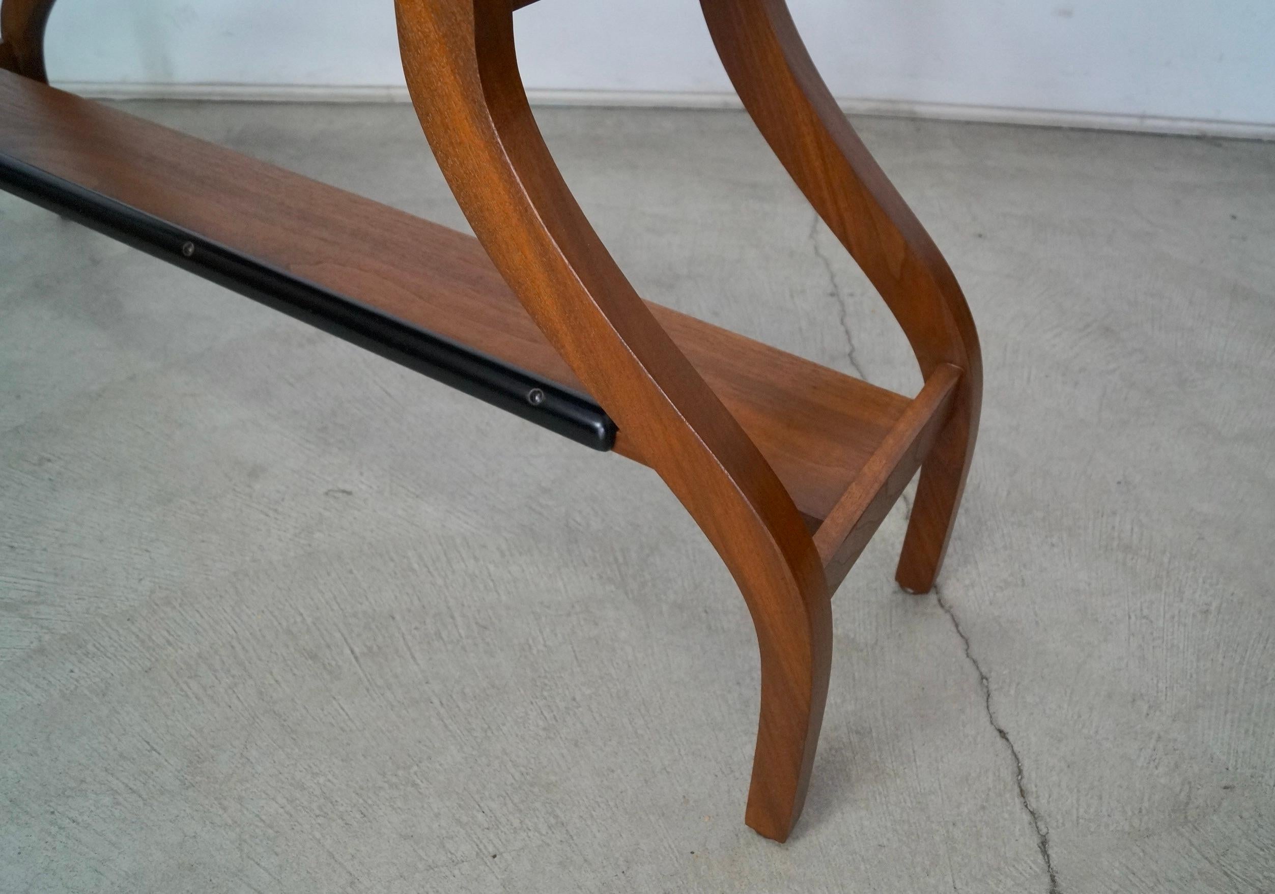 1950's Mid-Century Modern Walnut Console Table / Bench For Sale 12