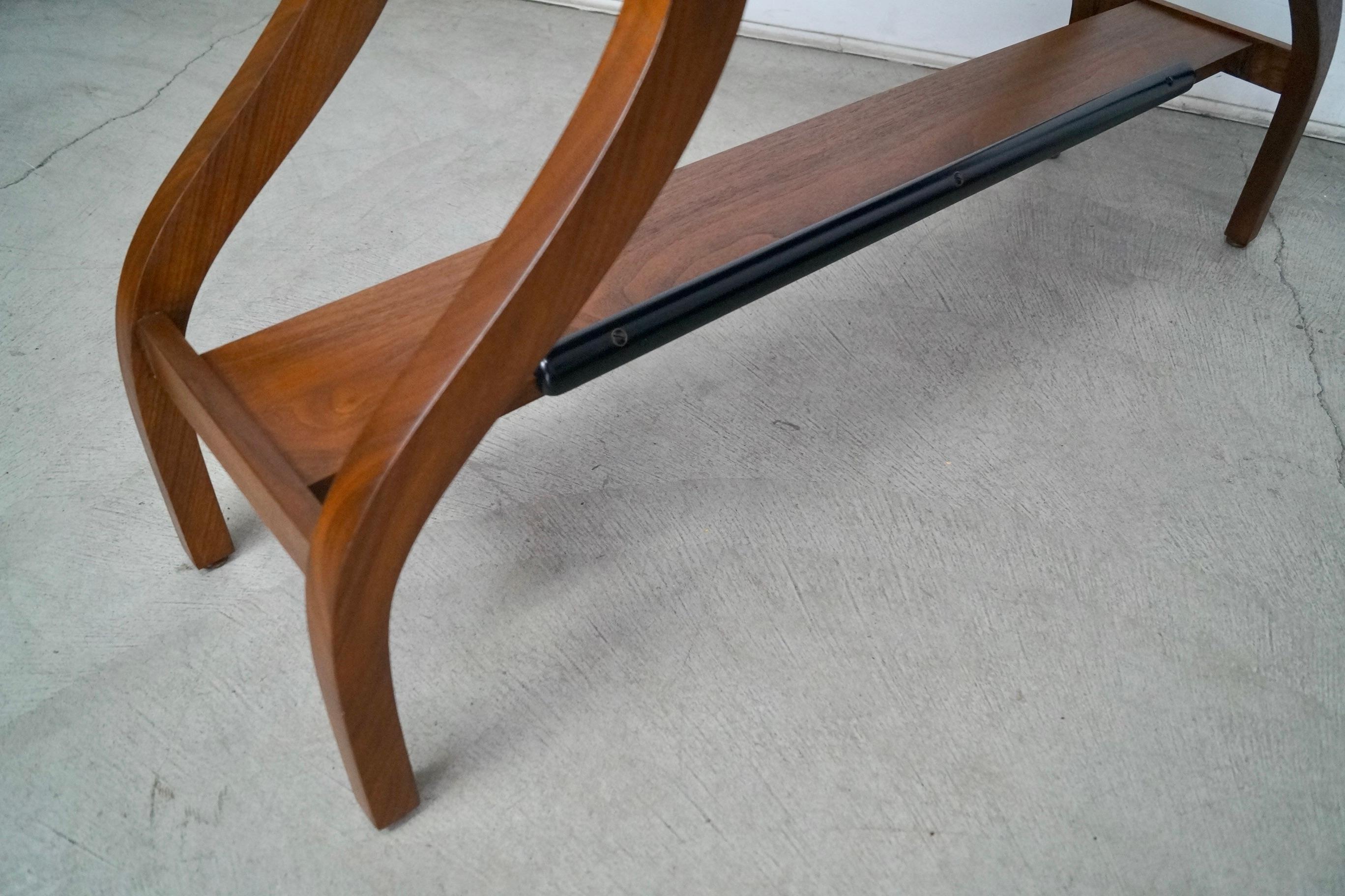 1950's Mid-Century Modern Walnut Console Table / Bench For Sale 15