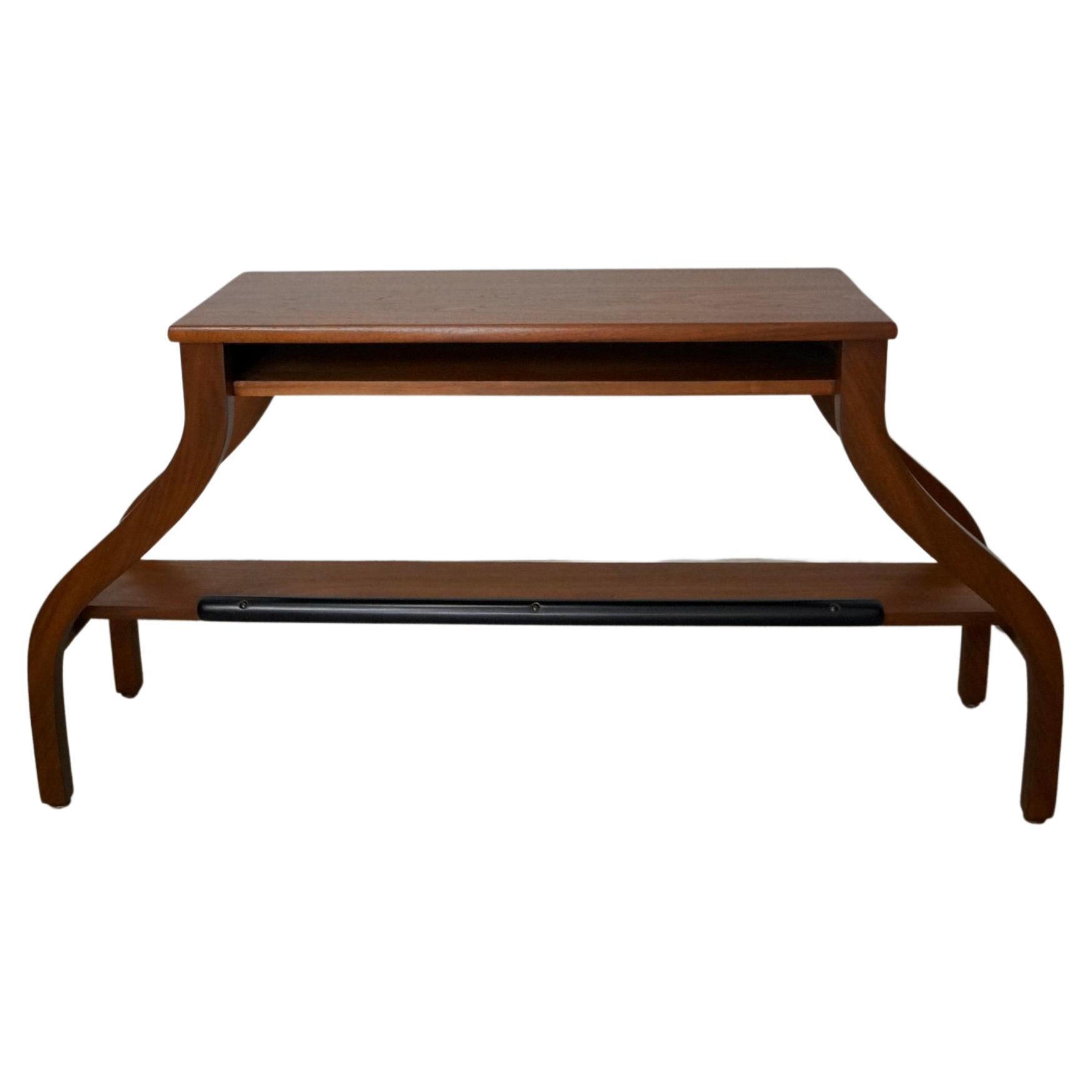 1950's Mid-Century Modern Walnut Console Table / Bench For Sale