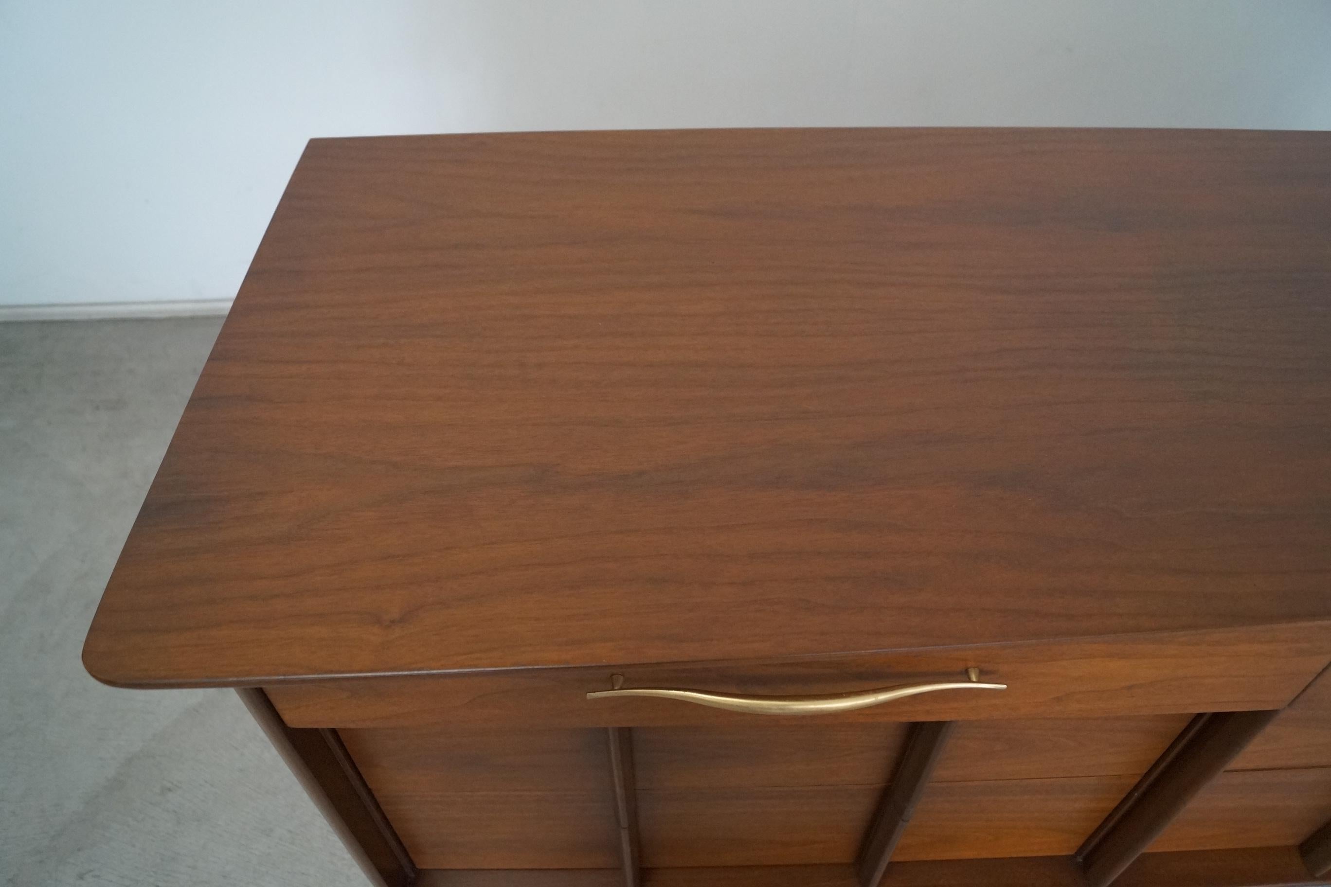 1950's Mid-Century Modern Walnut Kent Coffey Dresser 8