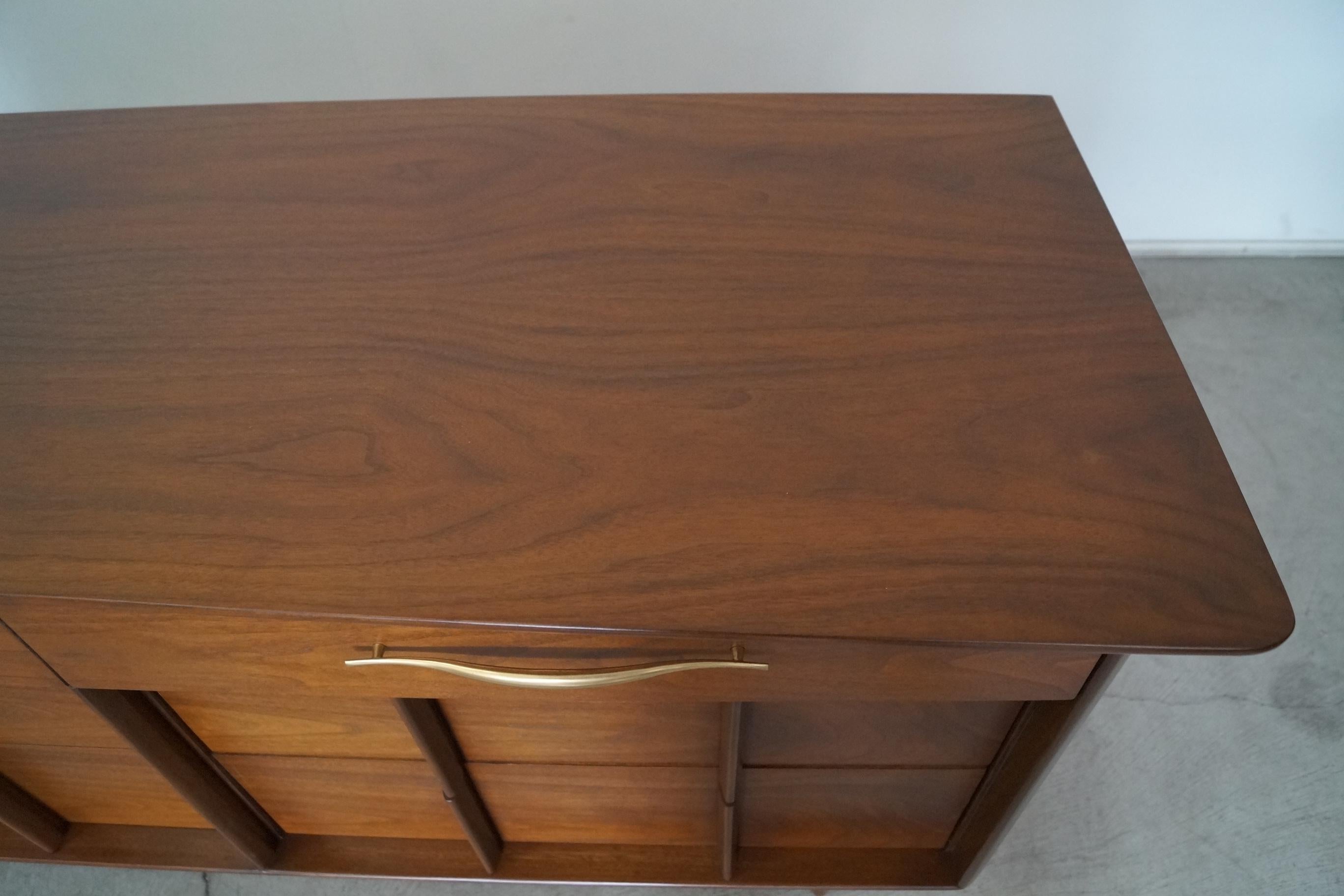 1950's Mid-Century Modern Walnut Kent Coffey Dresser 9