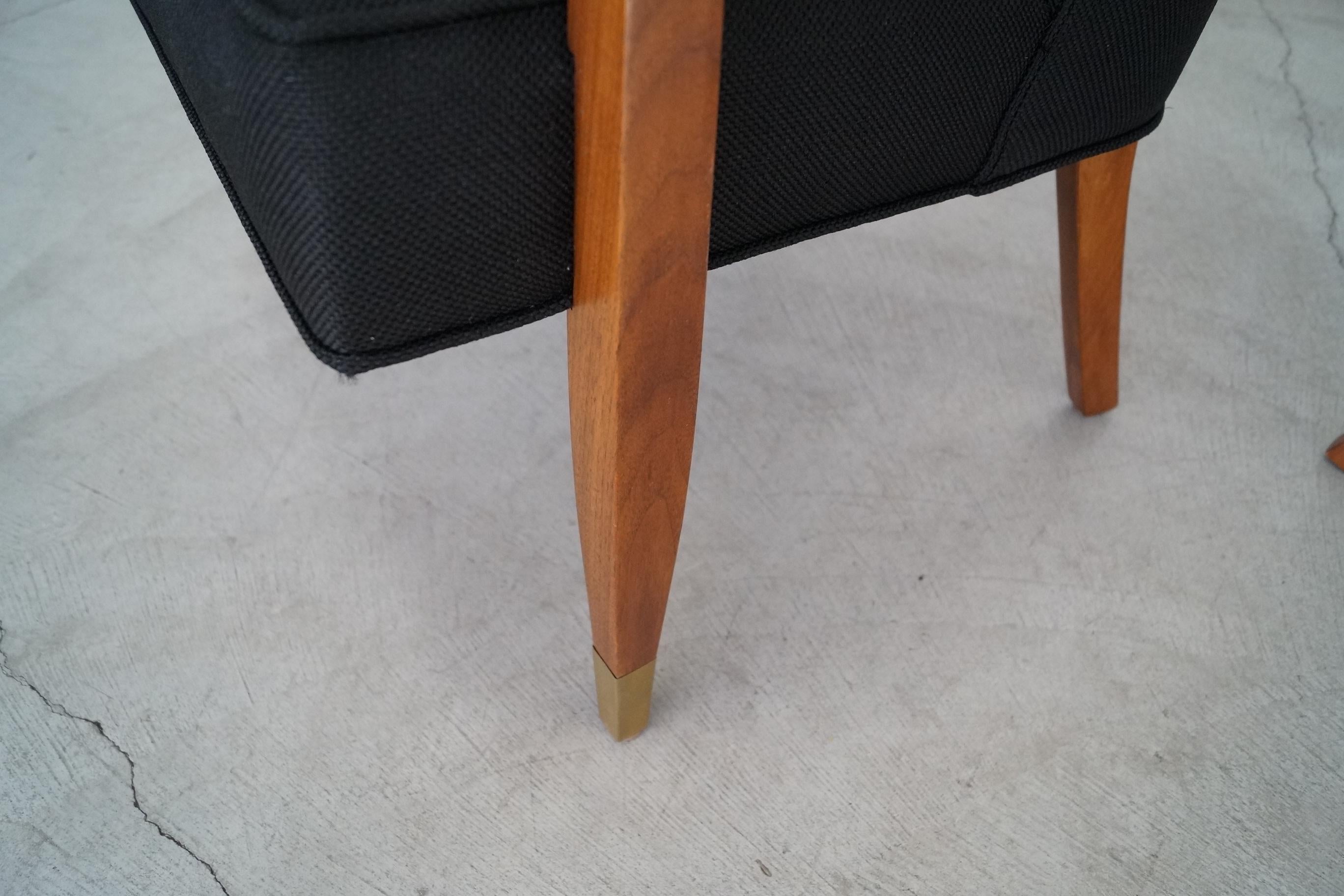 1950's Mid-Century Modern Walnut Side Armchairs, a Pair For Sale 10