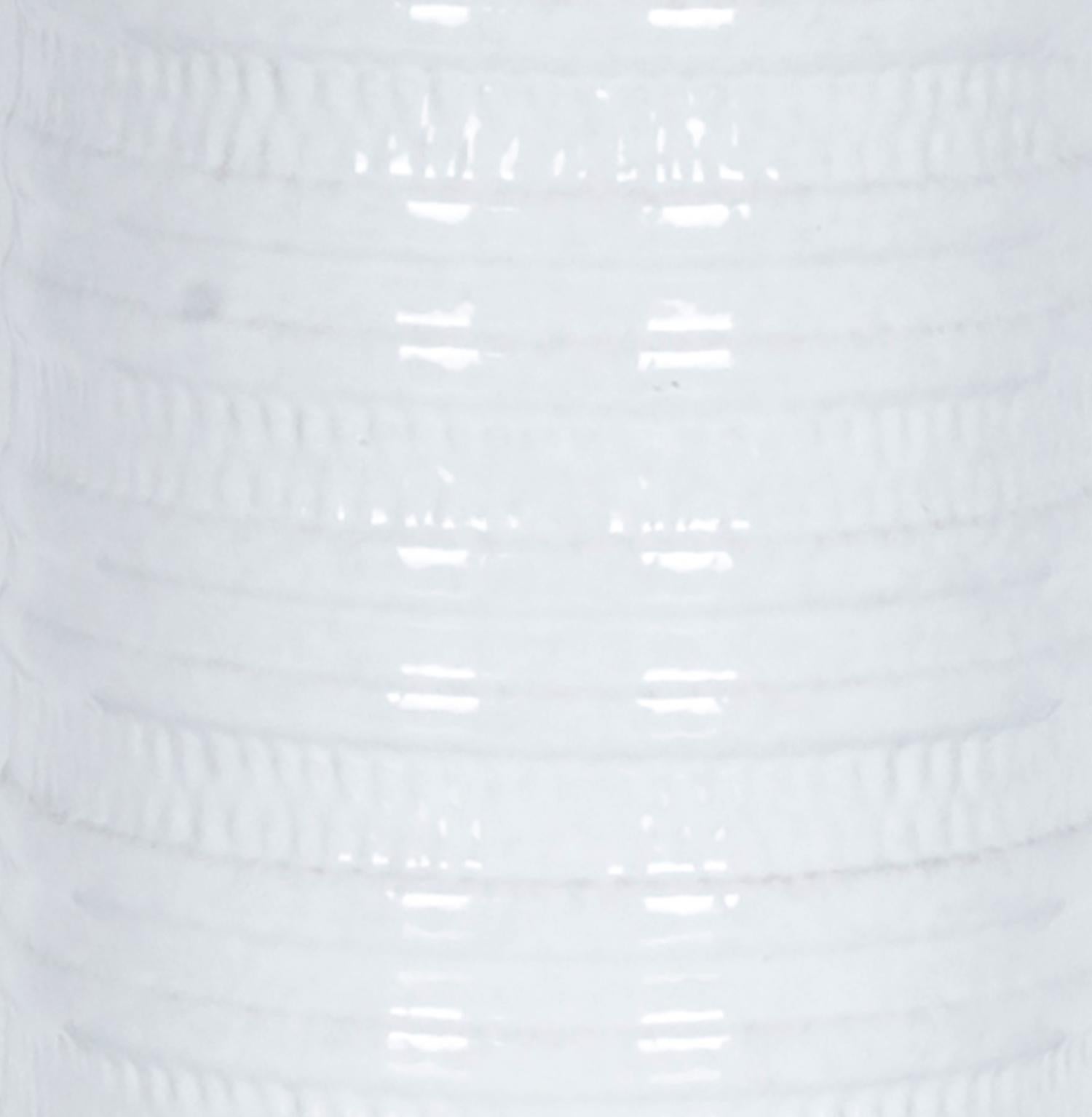 German 1950s Mid-Century Modern White Ceramic Vase