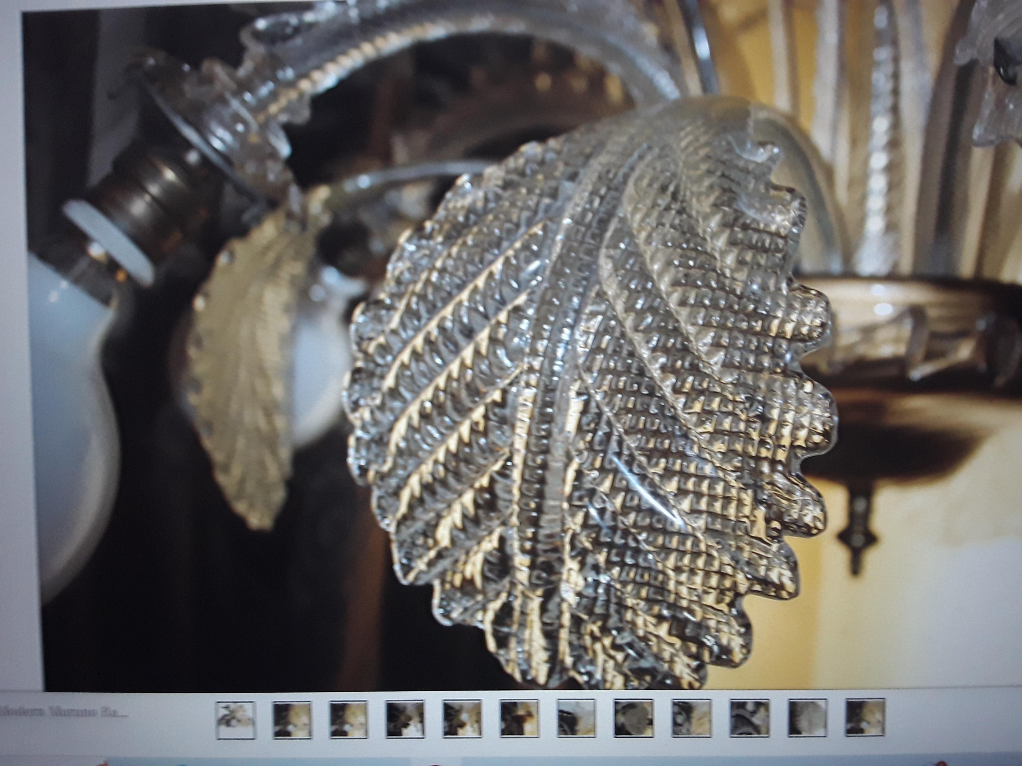 Vetro artistico Lampadario da esposizione floreale Barovier&Toso XL del 1950, Mid Century Modern in vendita
