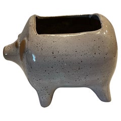 1950's Mid Jahrhundert Modernist Keramik Japanisch Piggy Pflanzer