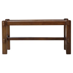 1950s Mid-Century Oak Wood Sofa Table