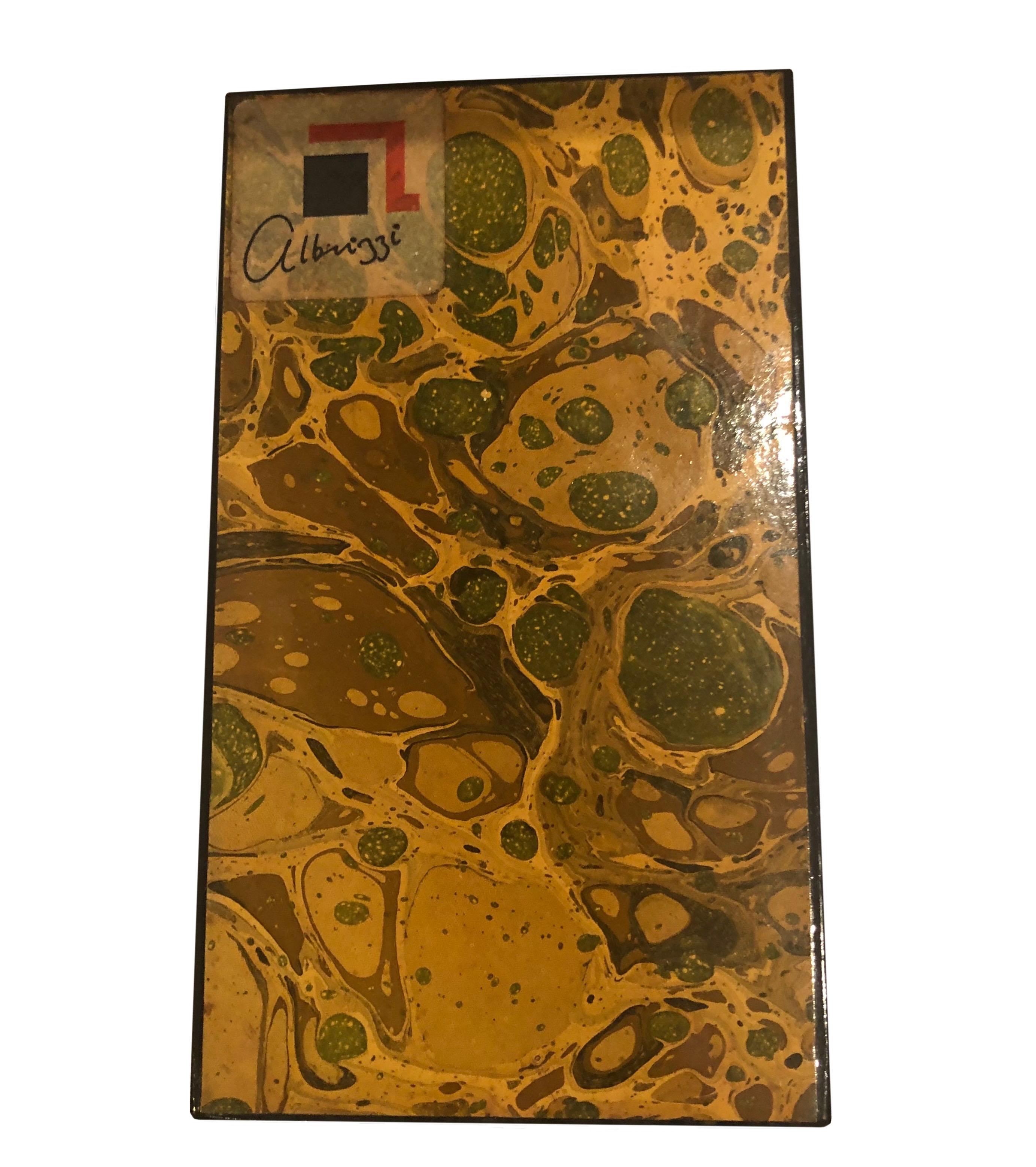 Caja de papel y madera de mediados de la década de 1950 de Alessandro Albrizzi Italiano en venta