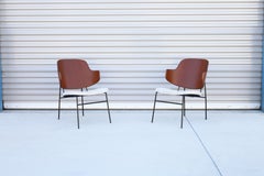 1950s Mid Century Penguin Chairs by Kofod Larsen for Selig- Set of 2