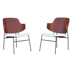 1950s Mid Century Penguin Chairs by Kofod Larsen for Selig- Set of 2