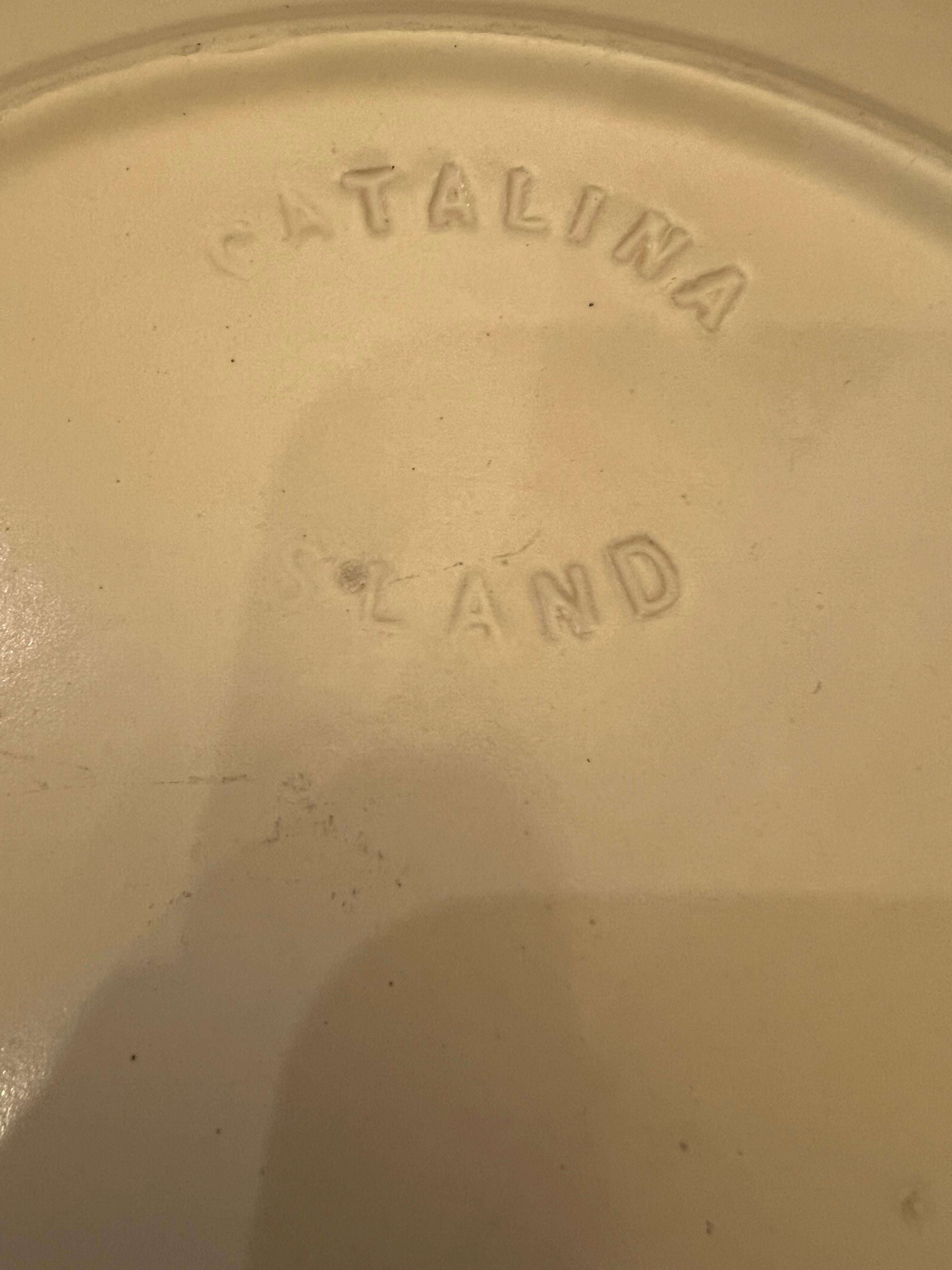 Assiette chope Catalina Island Pottery rare du milieu des années 1950 Excellent état - En vente à San Diego, CA