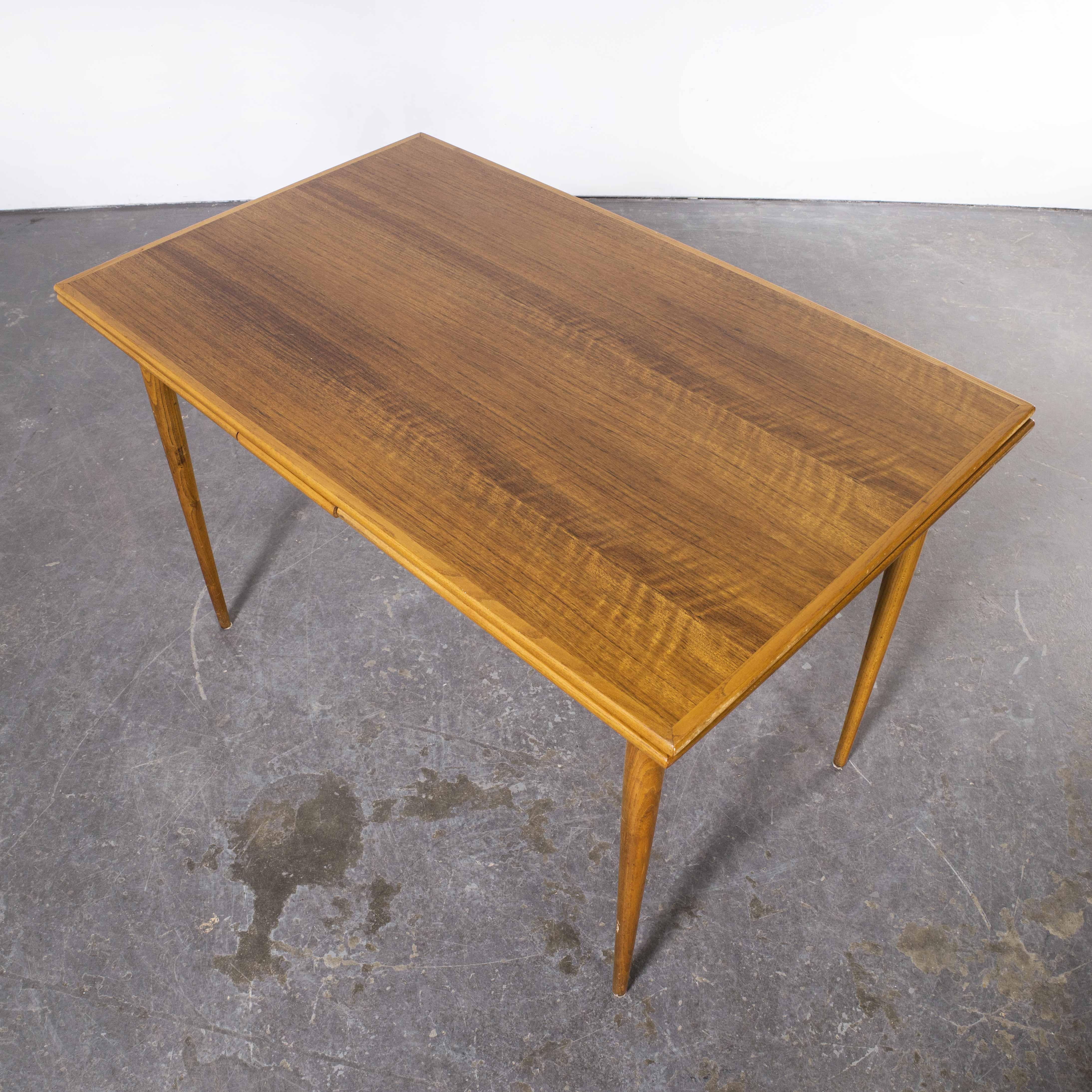 1950's Mid Century Rectangular Extending Dining Table For Sale 4