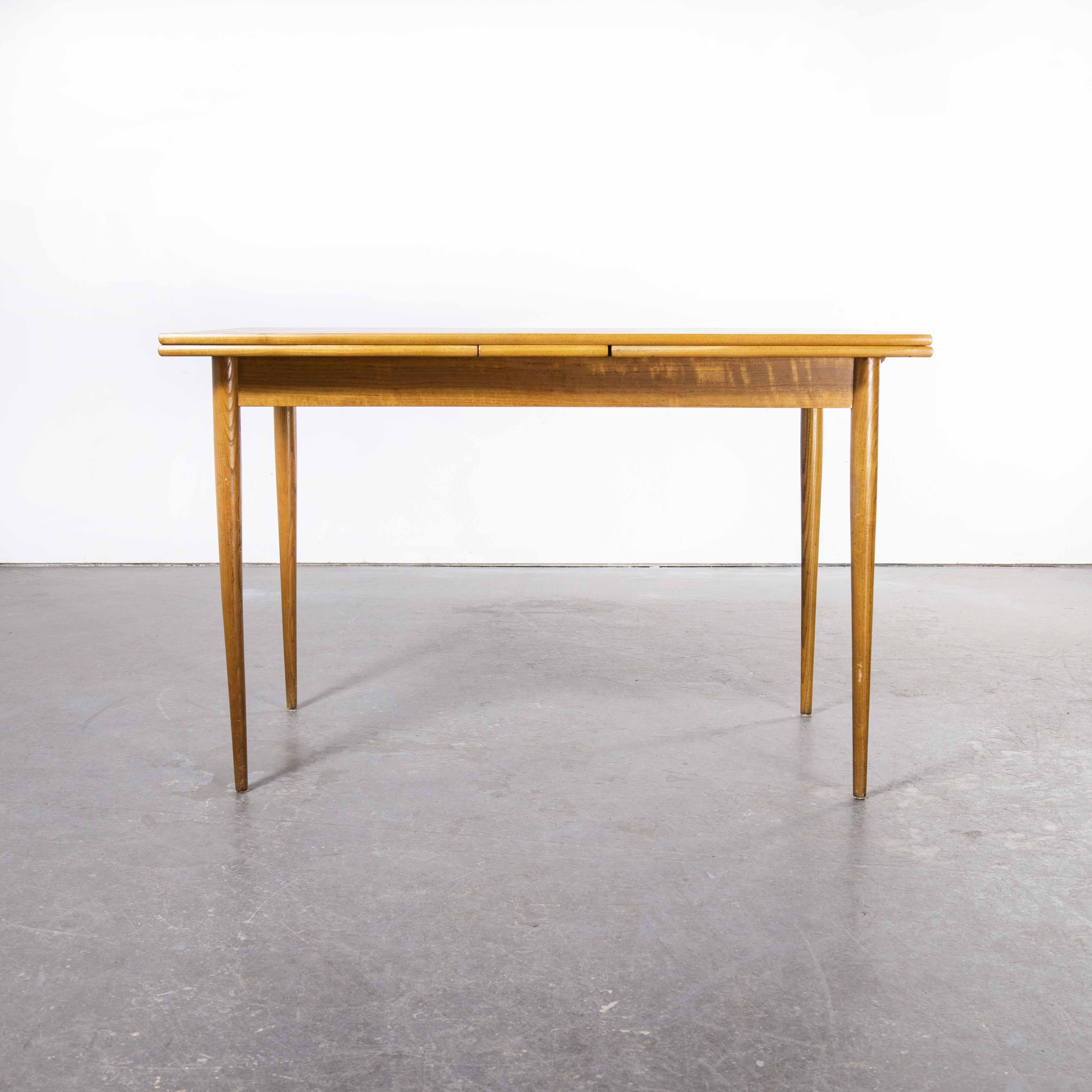1950's Mid Century Rectangular Extending Dining Table For Sale 5