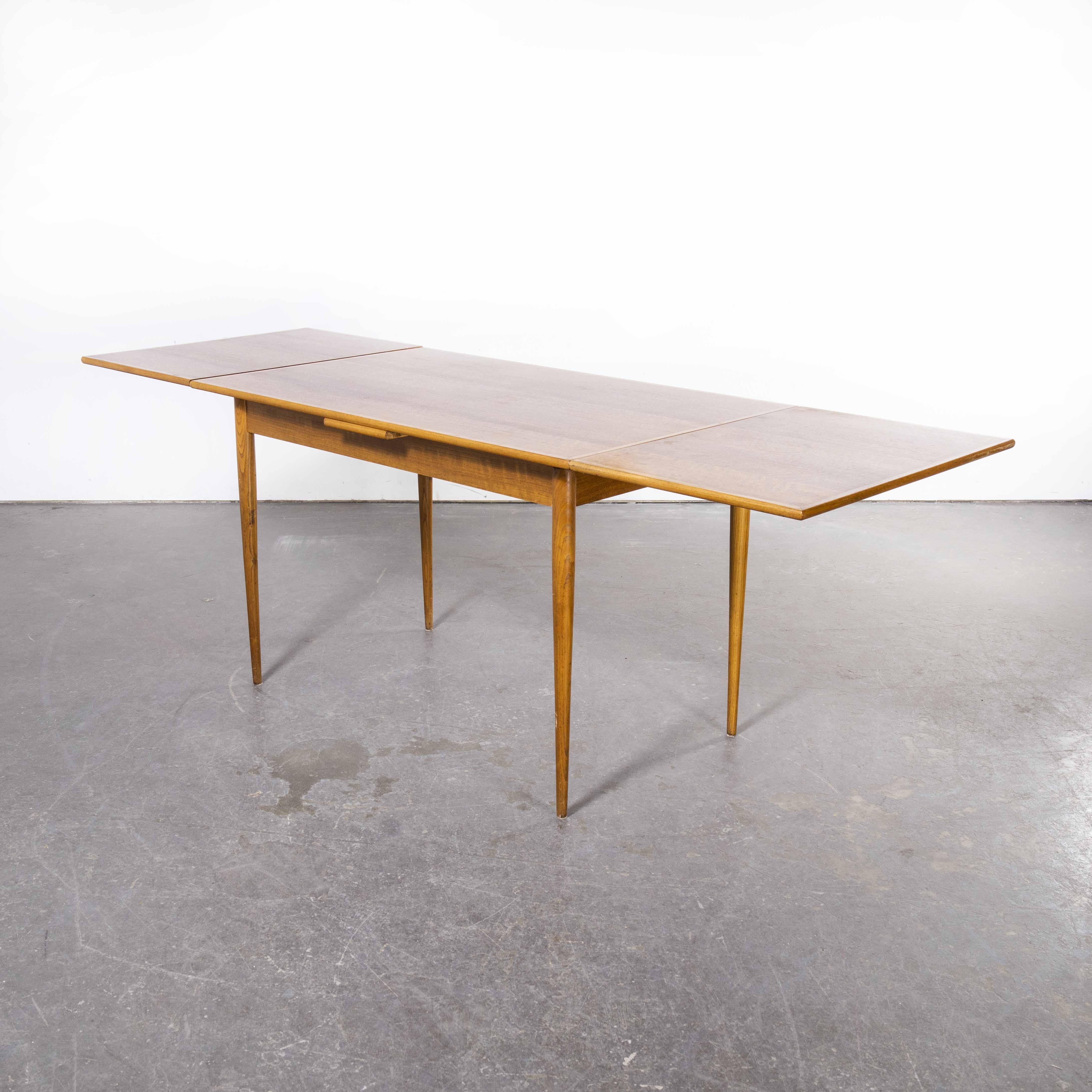 1950's Mid Century Rectangular Extending Dining Table For Sale 7