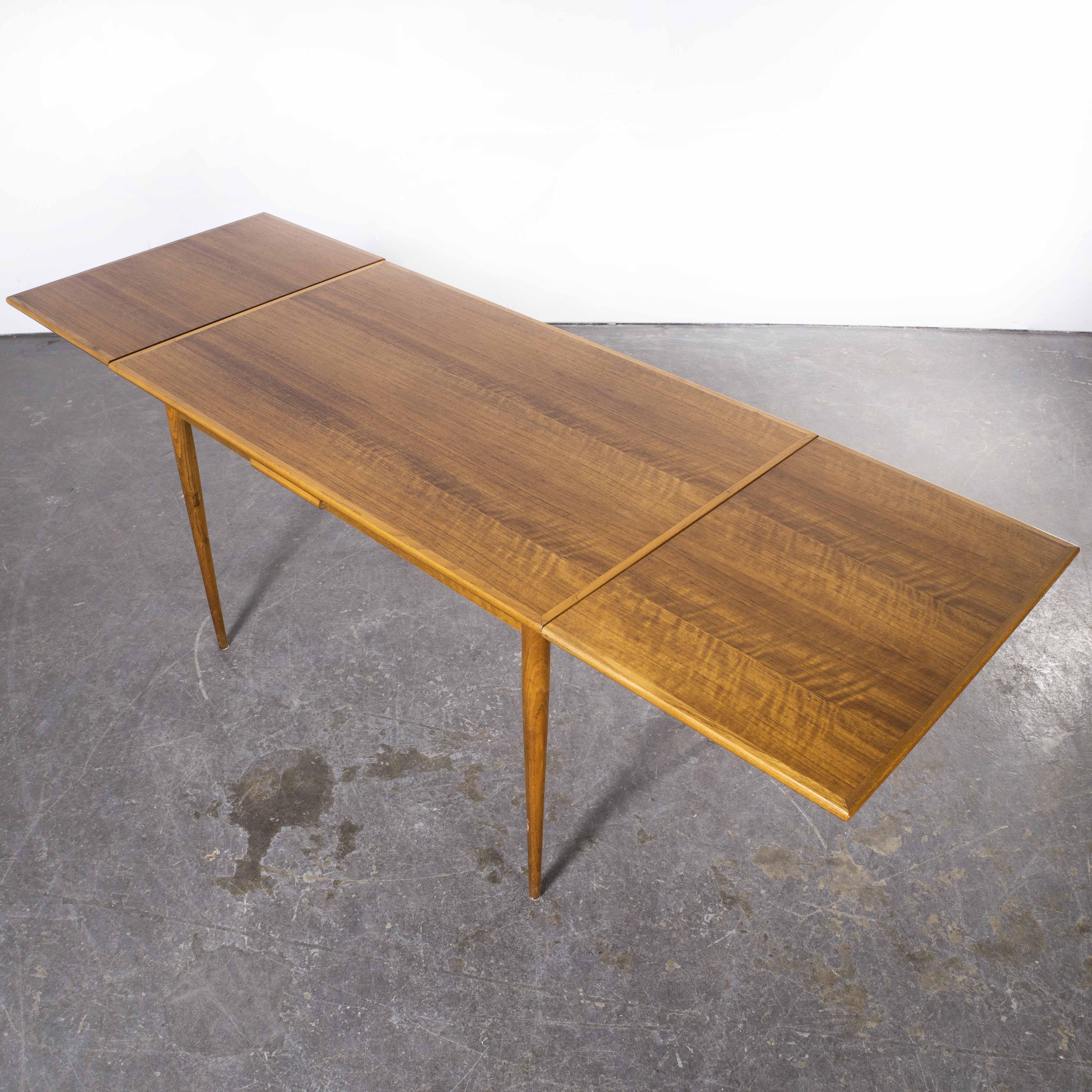 Mid-20th Century 1950's Mid Century Rectangular Extending Dining Table For Sale