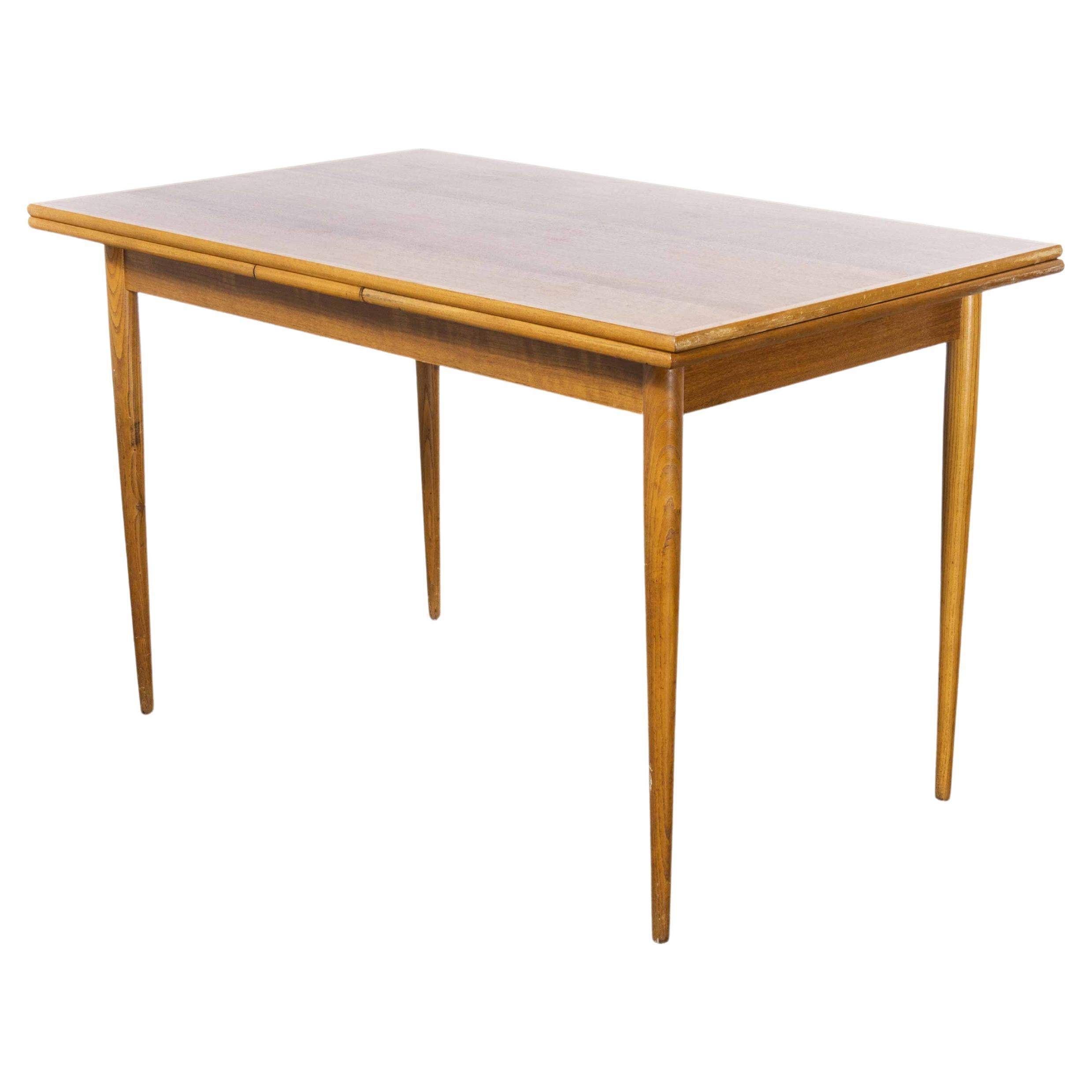 1950's Mid Century Rectangular Extending Dining Table For Sale