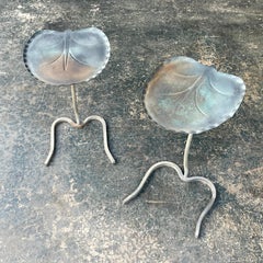 1950s Mid-Century Salterini Lily Pad Garden Patio Leaf Tables Nesting Pair