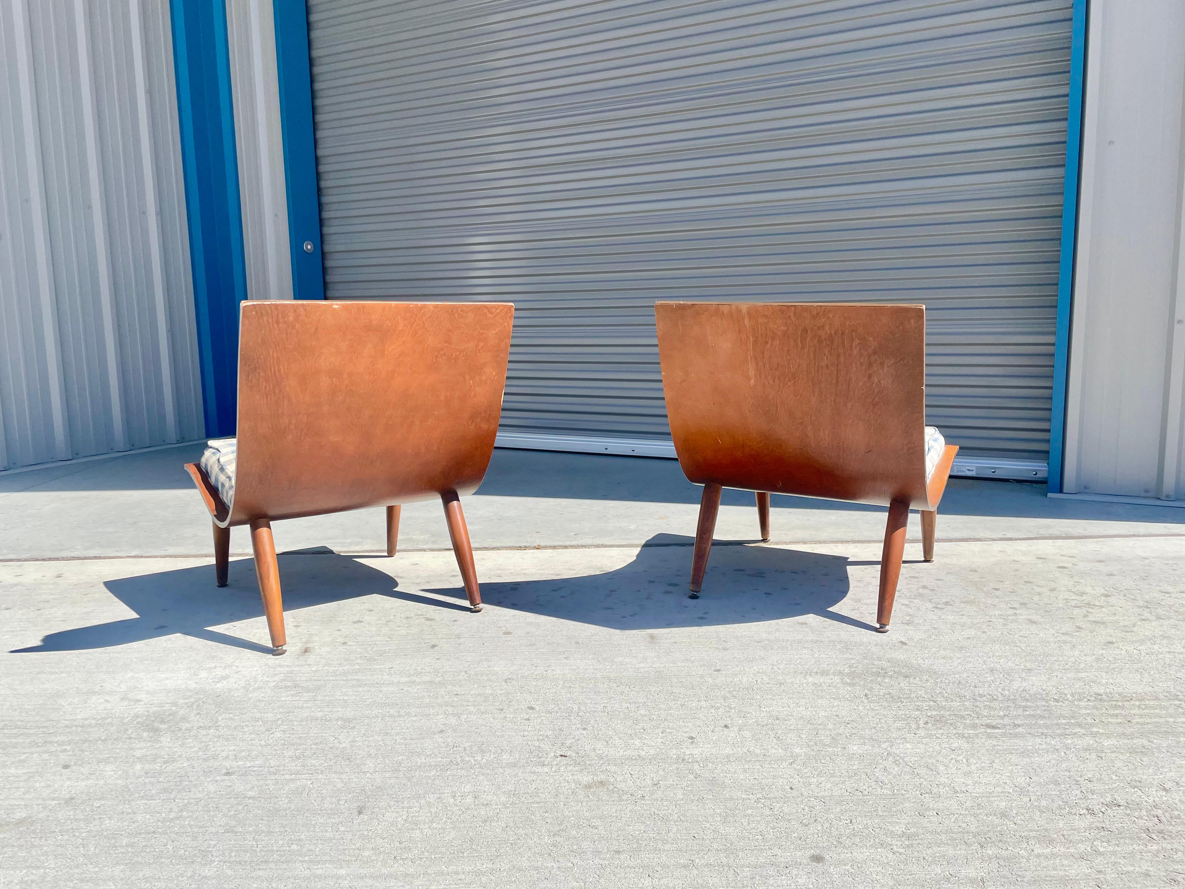 mid century scoop chair