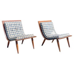 1950s Midcentury Scoop Lounge Chairs by Carter Brothers, a Pair