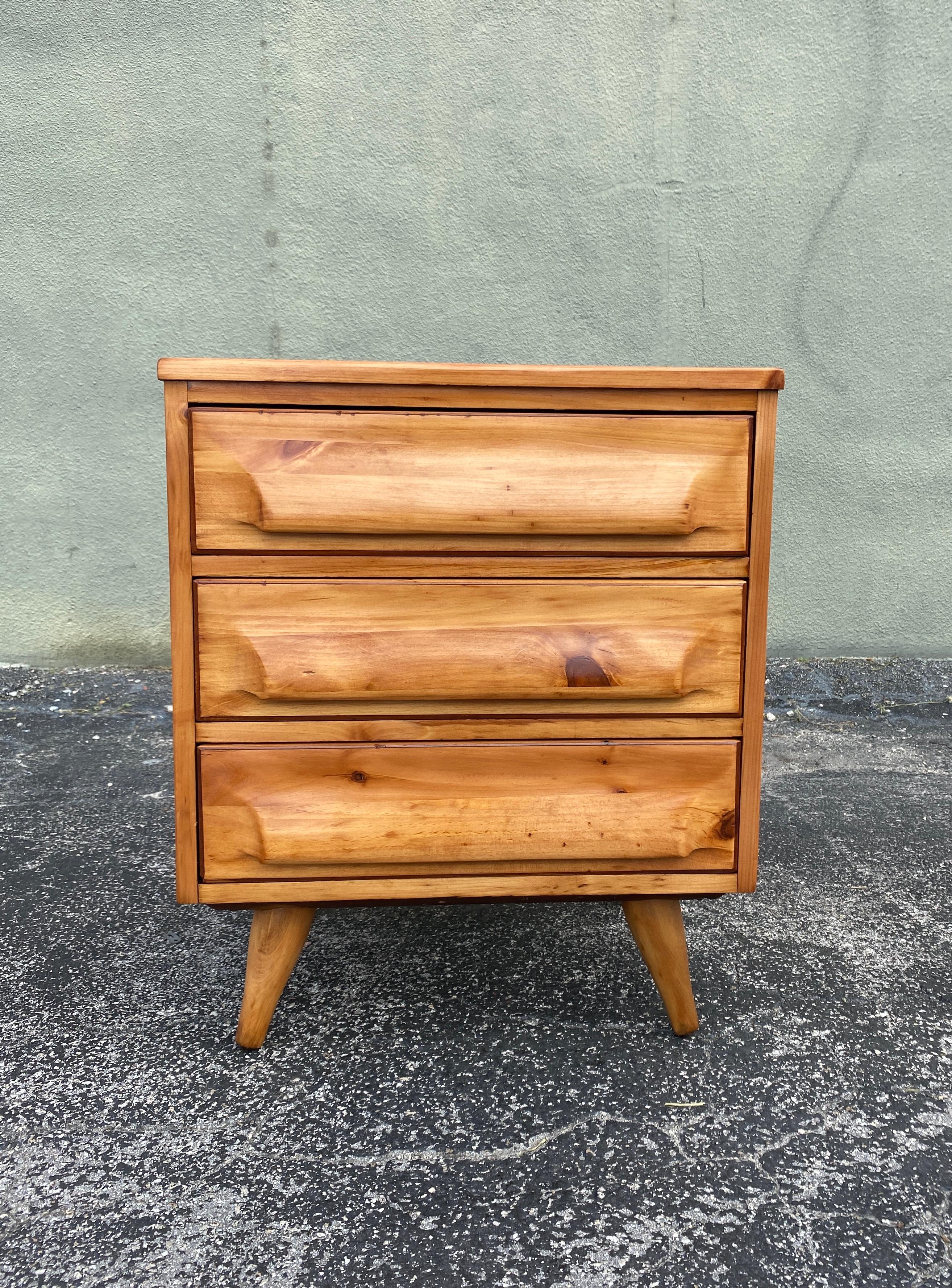1950s Mid-Century Signed Franklin Shockey Sculpted Pine Nightstands - a Pair 4