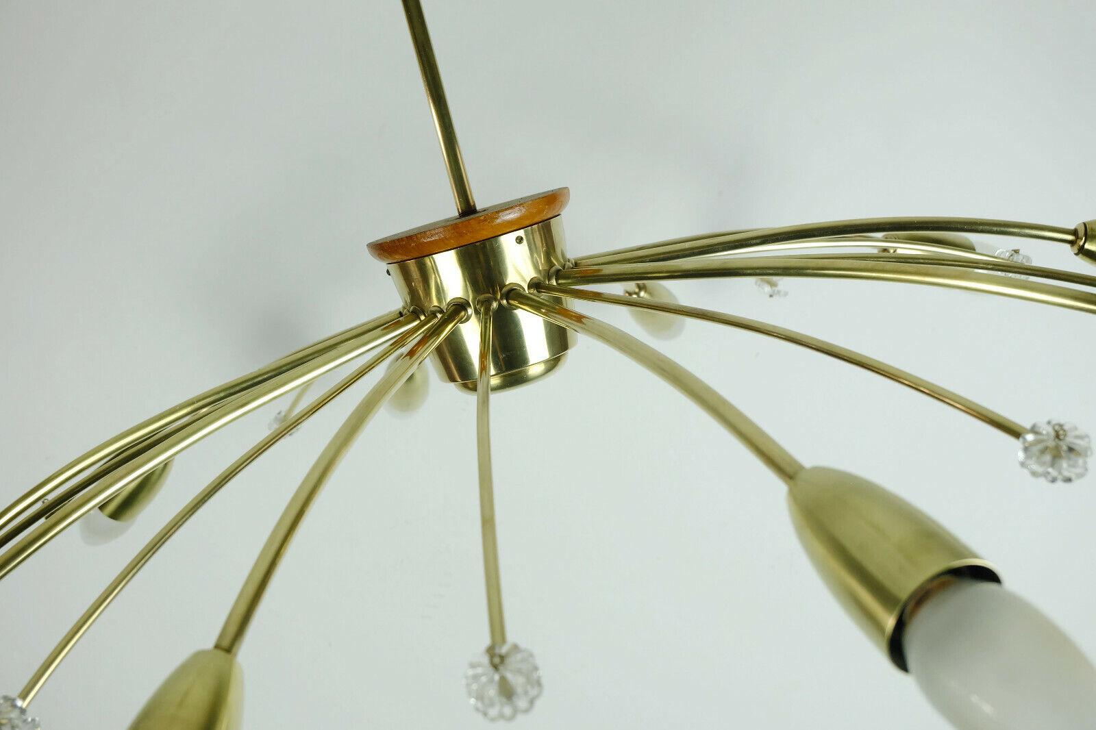 1950s Mid-Century Sputnik Spider Ceiling Lamp Chandelier Rupert Nikoll For Sale 4