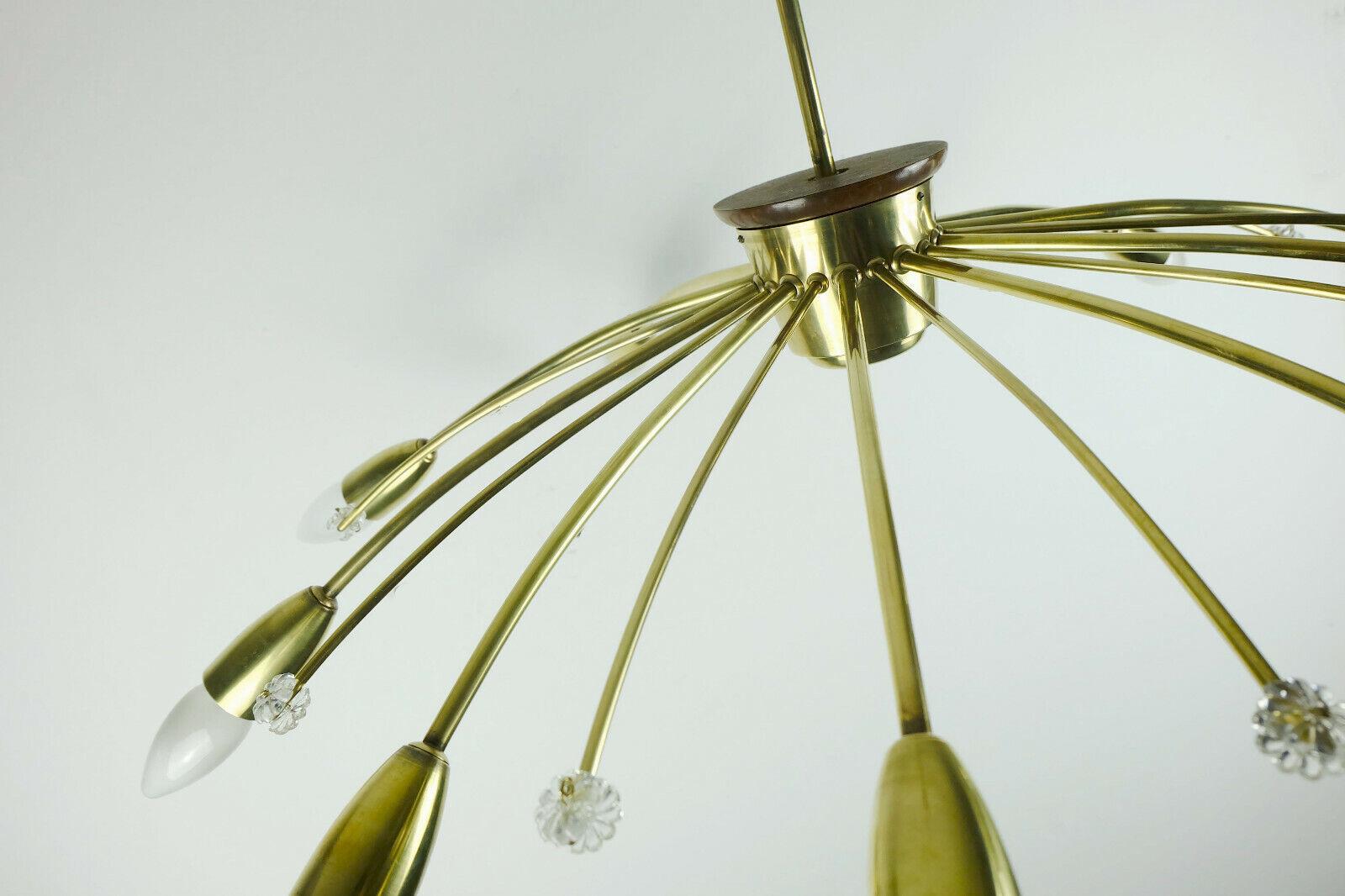 1950s Mid-Century Sputnik Spider Ceiling Lamp Chandelier Rupert Nikoll For Sale 12