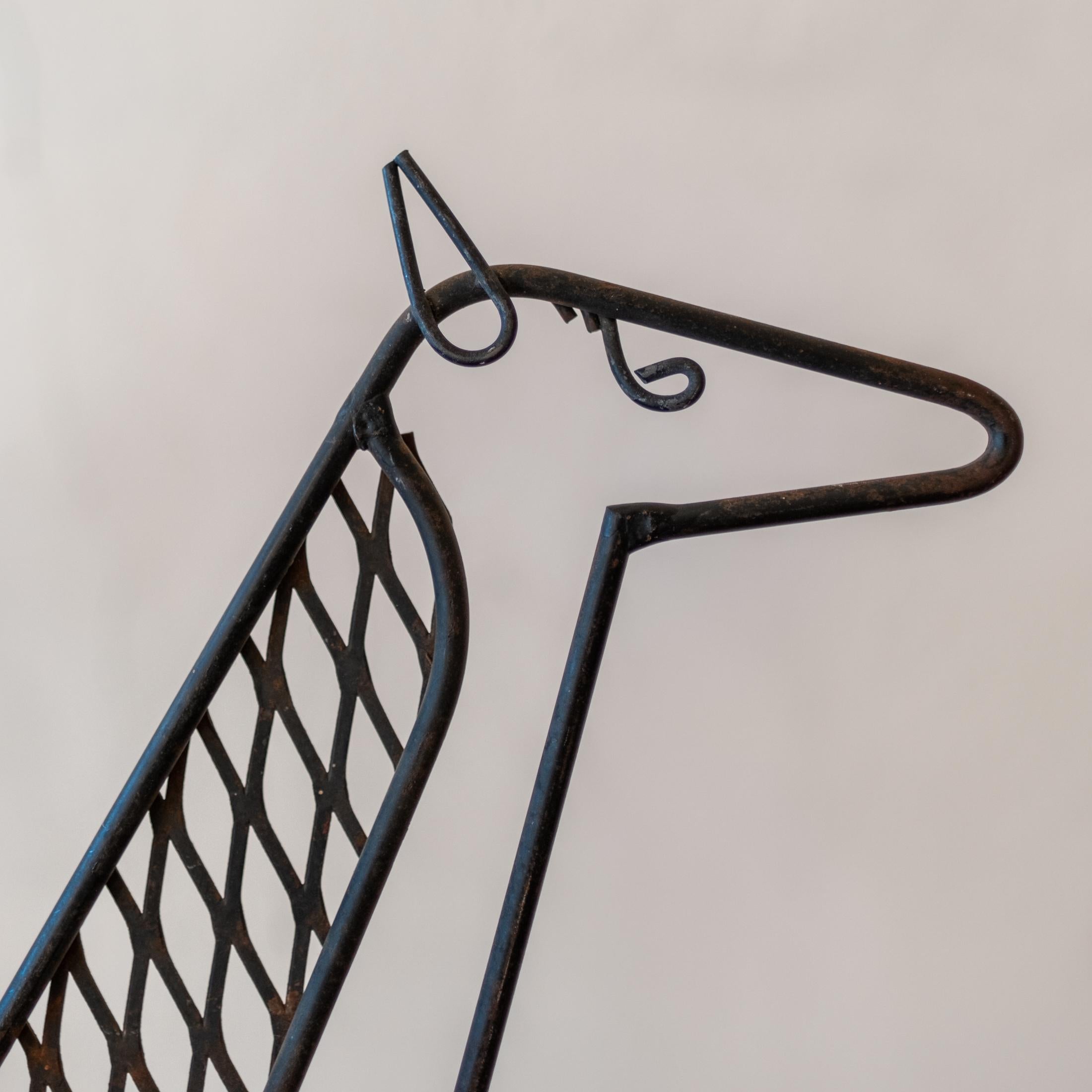 Mid-Century Modern 1950s Mid Century Stylized Horse Wall Sculpture For Sale