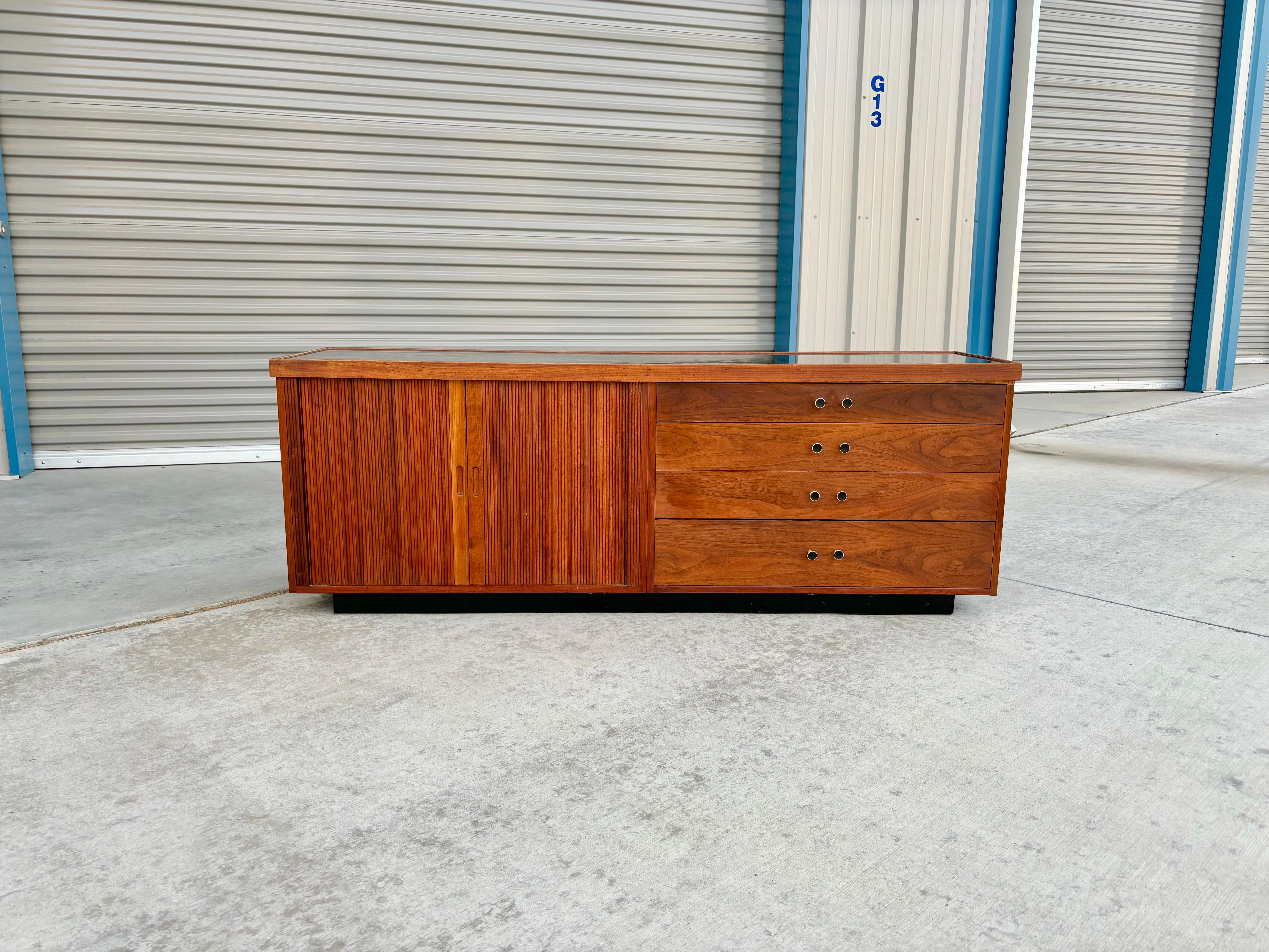 1950s Mid Century Tambour Door Credenza by Glenn of California 3