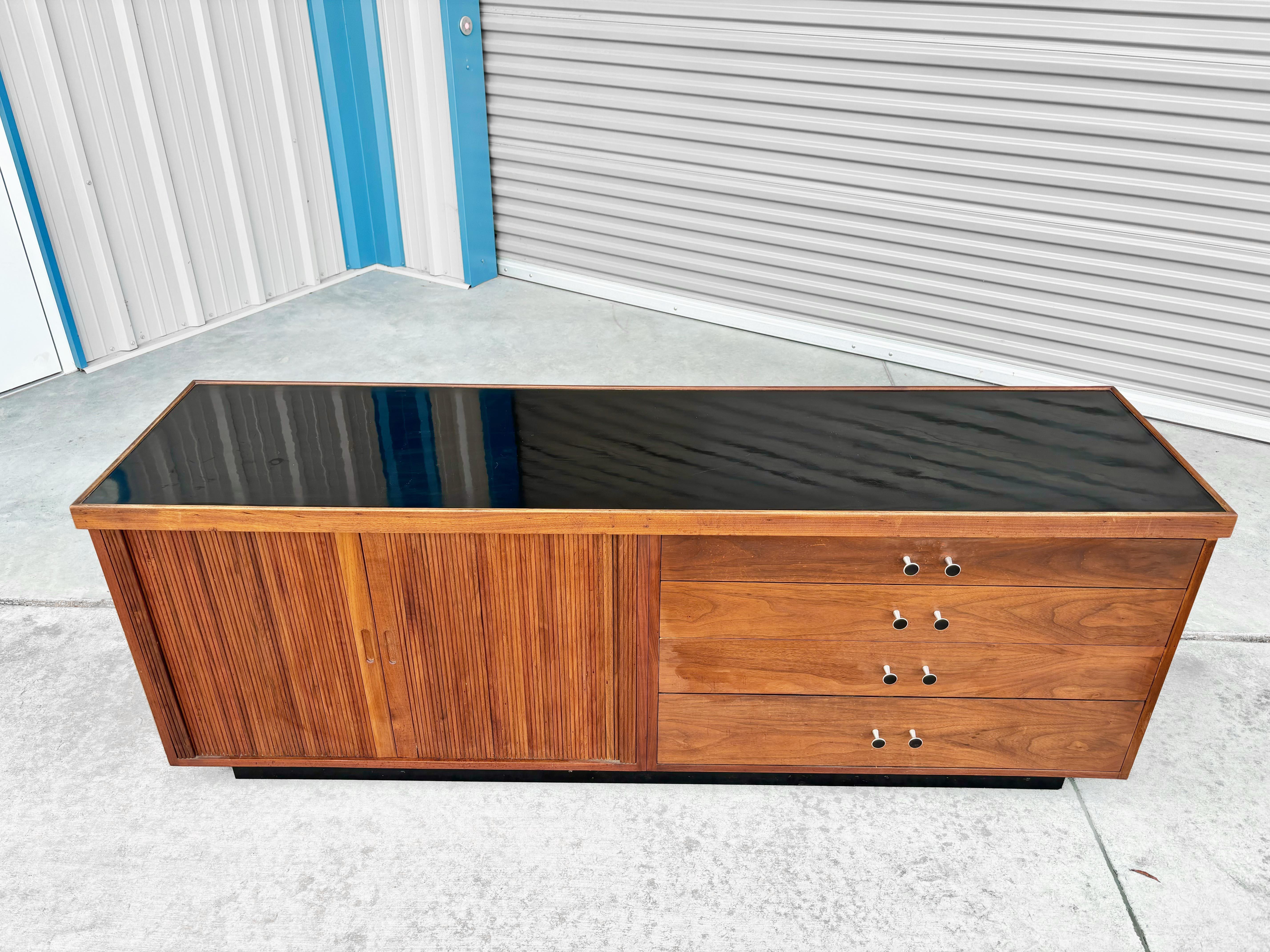 Mid-Century Modern 1950s Mid Century Tambour Door Credenza by Glenn of California For Sale